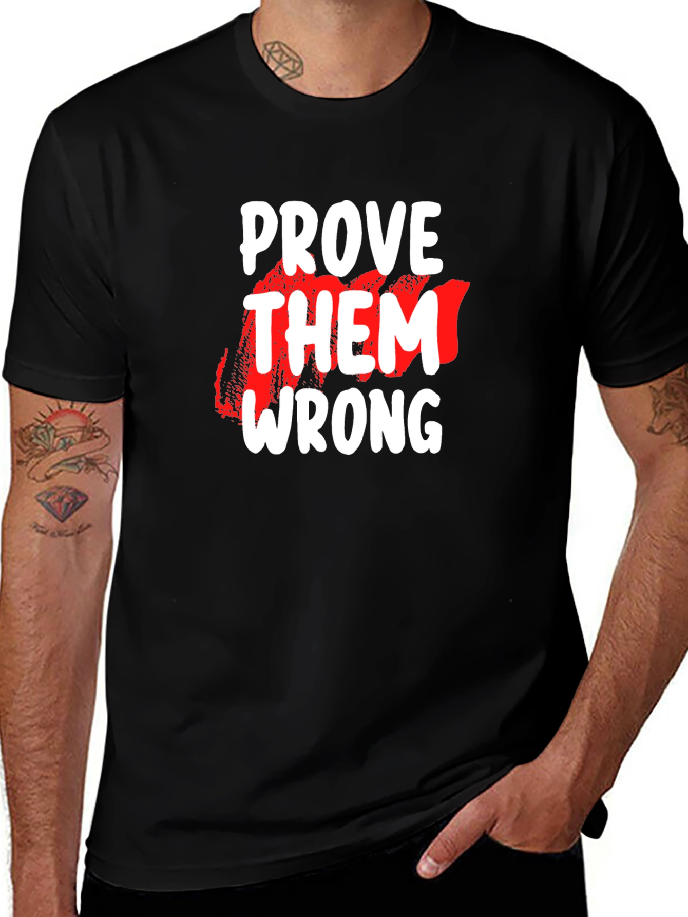 Prove Them Wrong Graphic Tee - Motivational Black T-Shirt