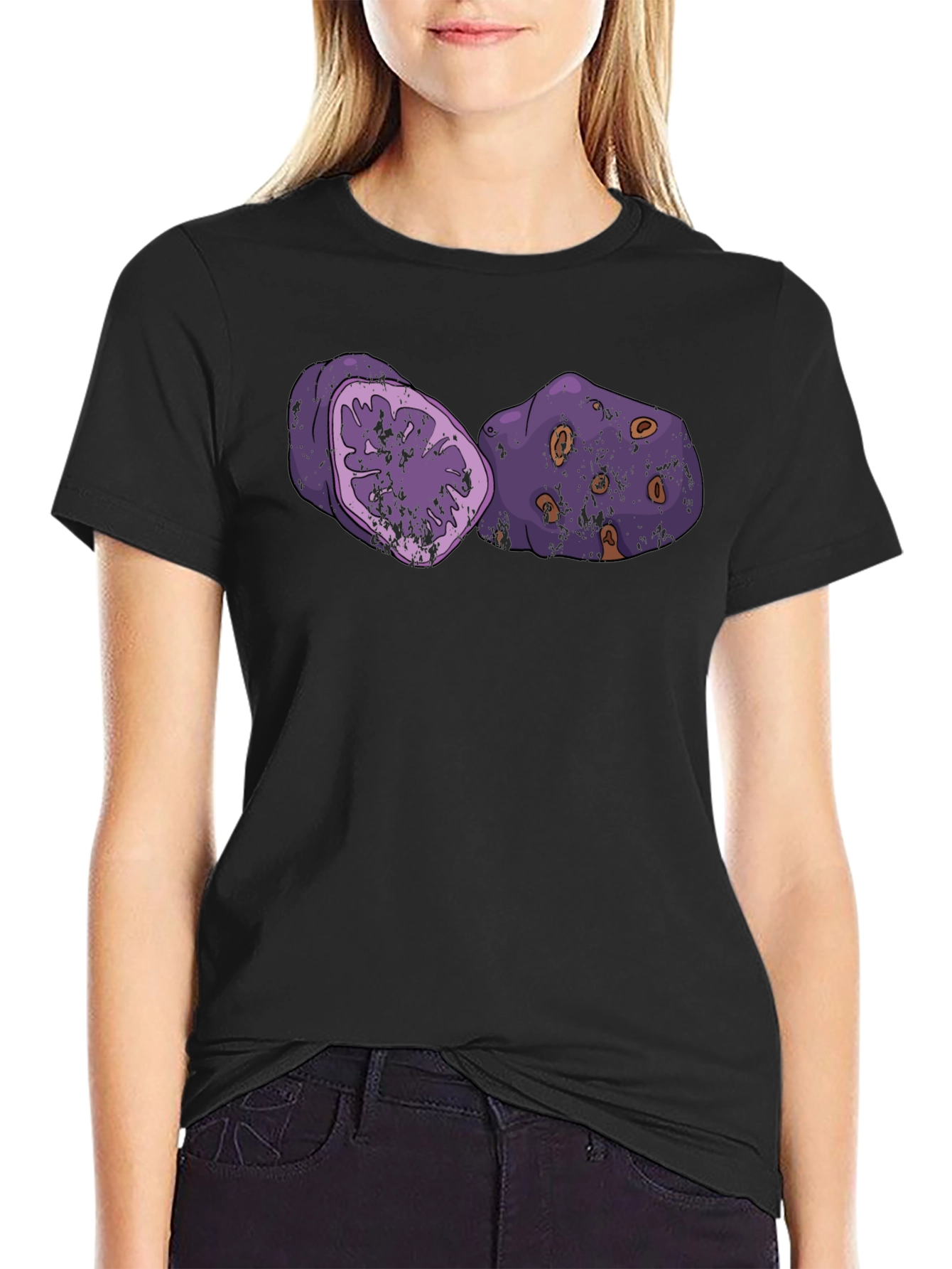 Purple Yam Graphic T-Shirt - Casual Style