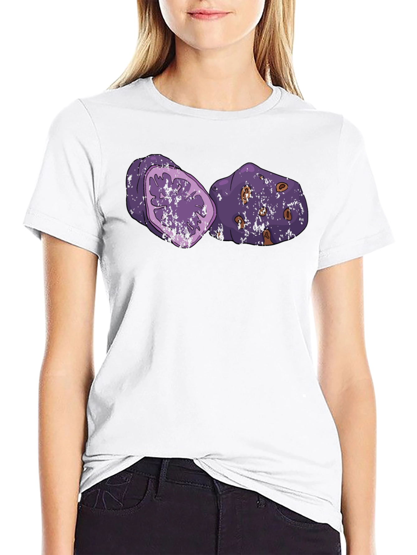 Purple Yam Graphic T-Shirt - Casual Style