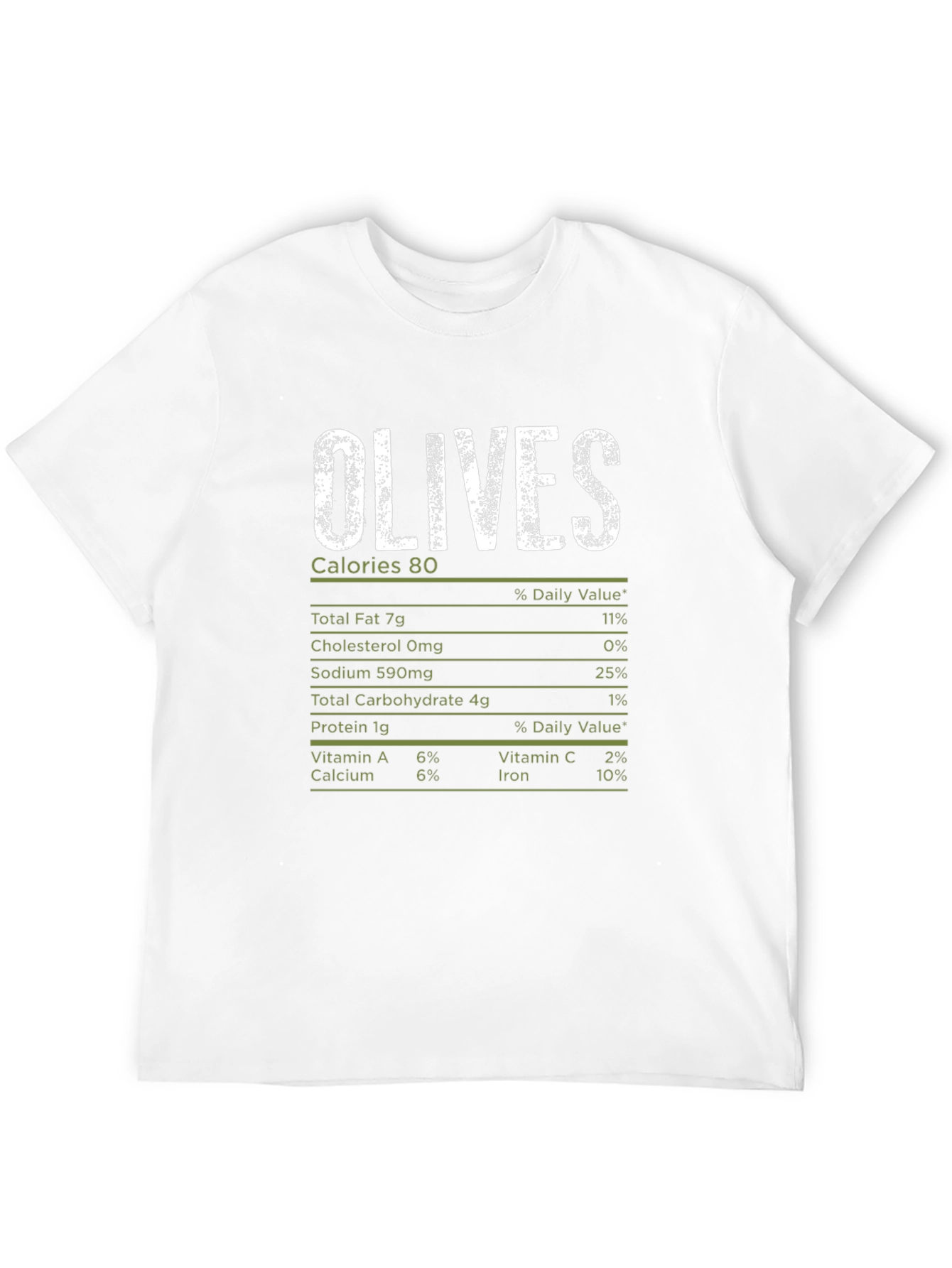 Olive Nutrition Facts T-Shirt - Funny Food Tee