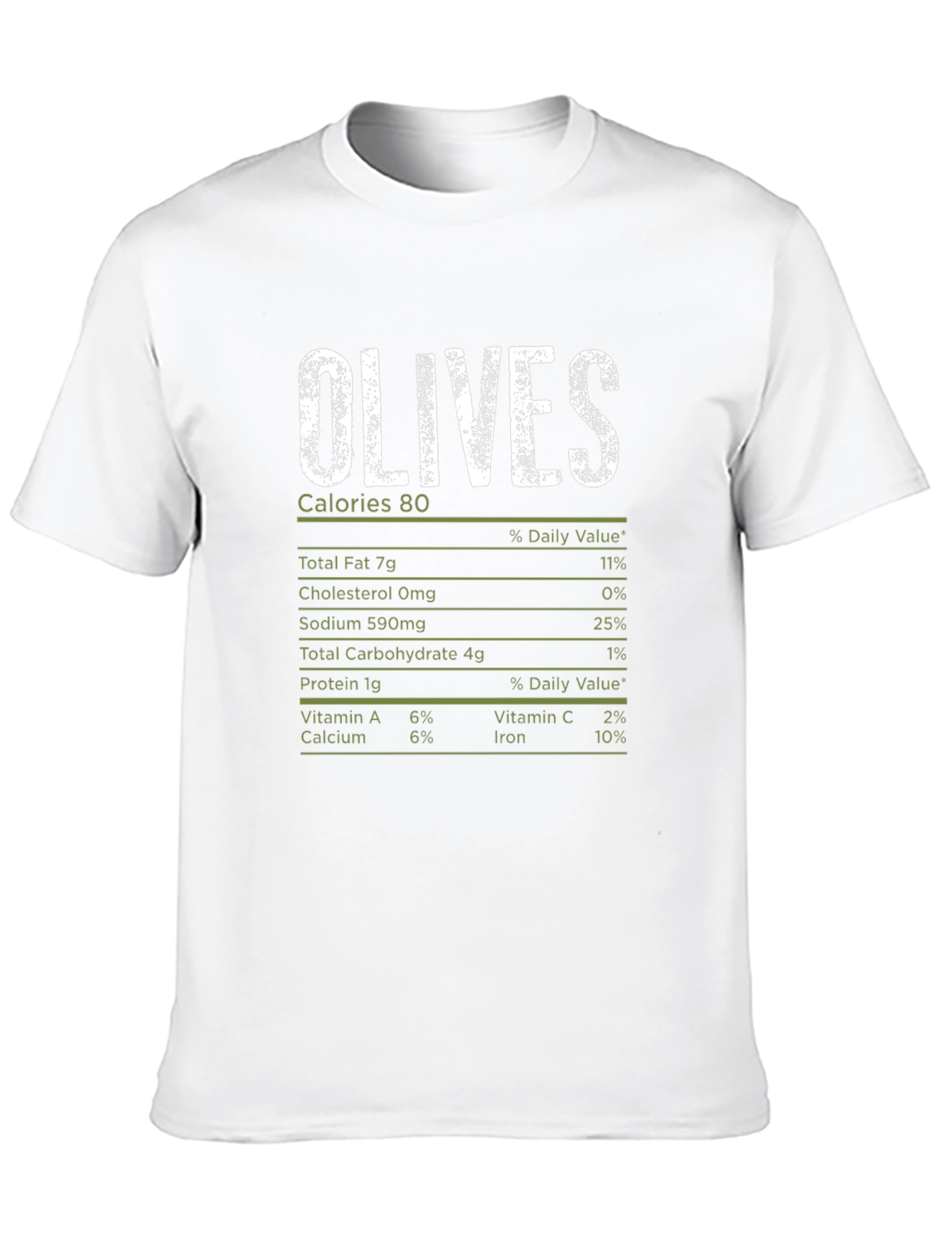 Olive Nutrition Facts T-Shirt - Funny Food Tee