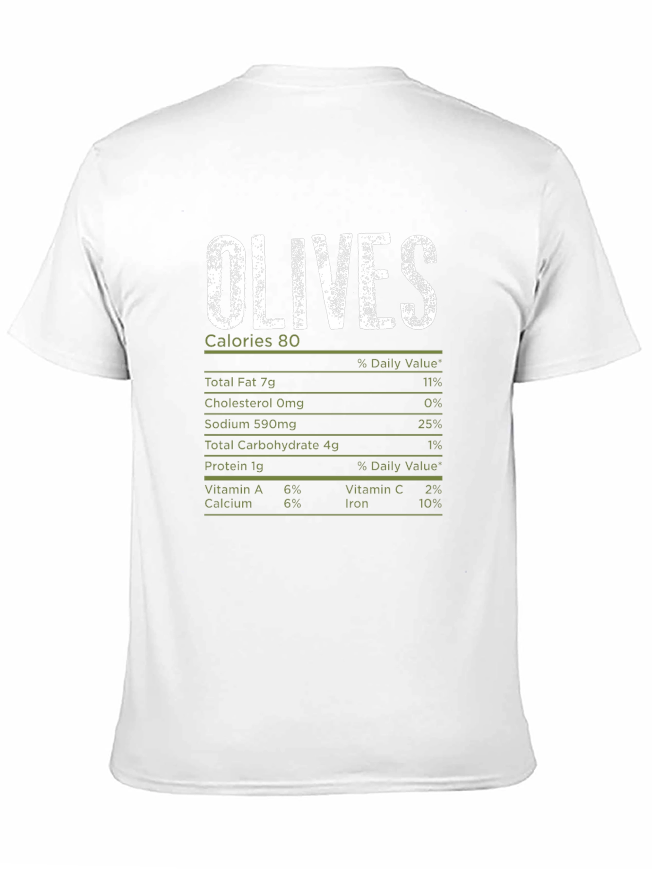 Olive Nutrition Facts T-Shirt - Funny Food Tee