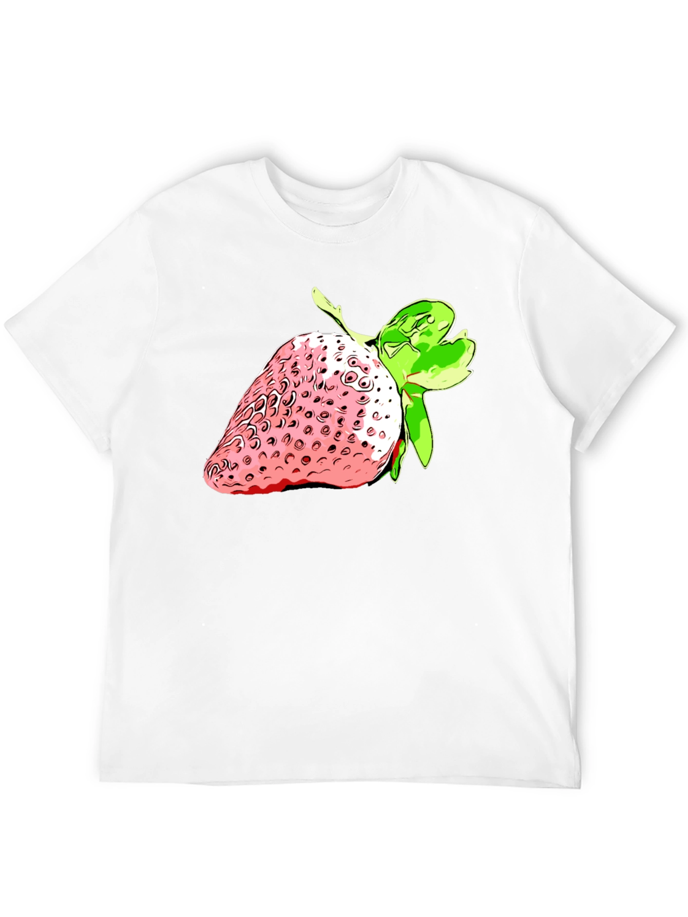 Strawberry Graphic Black T-Shirt - Fresh Style