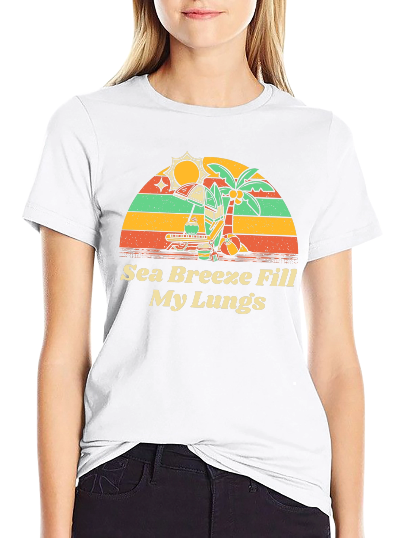 Sea Breeze Graphic Tee - Beach Vibes Shirt