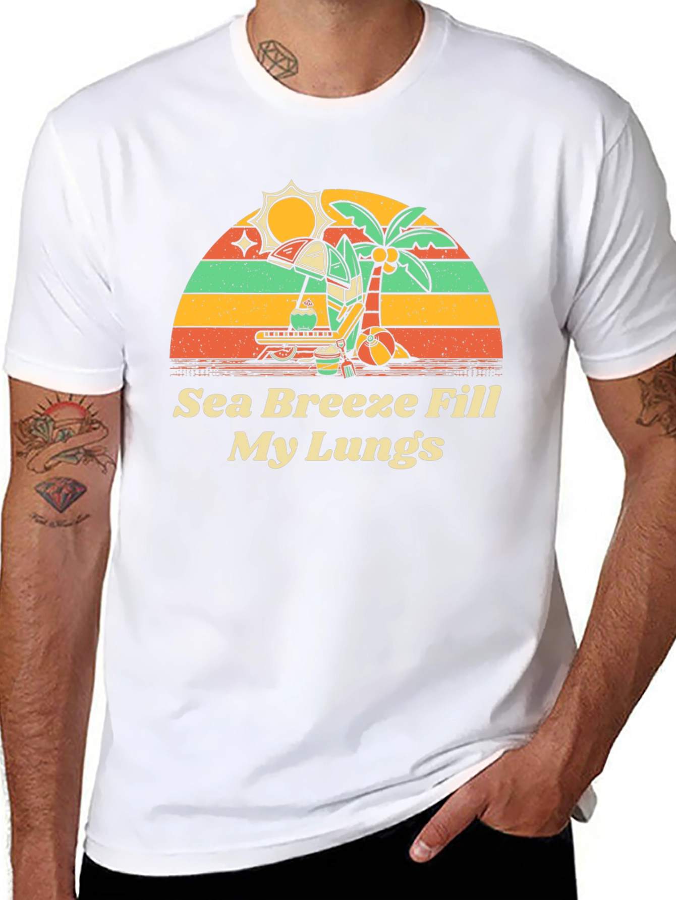 Sea Breeze Graphic Tee - Beach Vibes Shirt