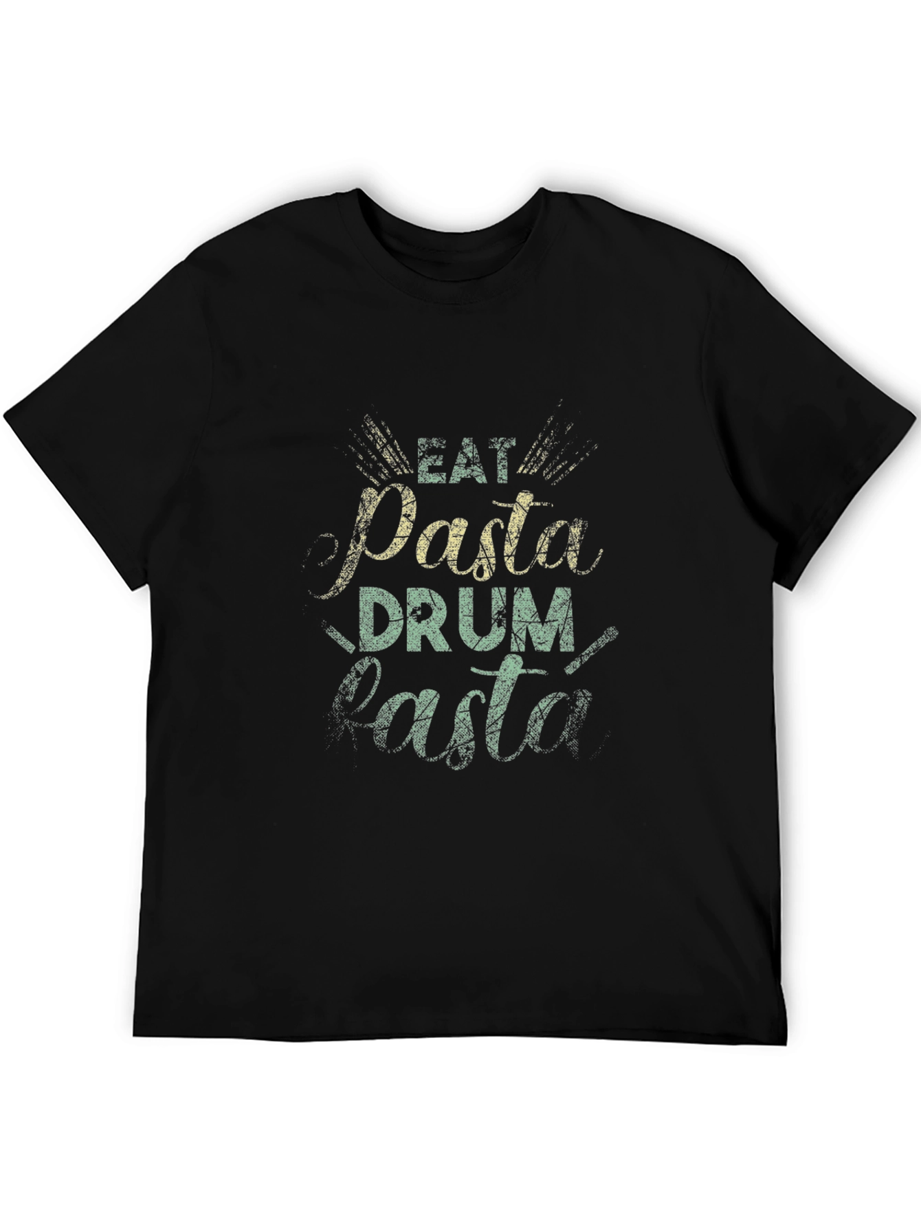 Eat Pasta Drum Pasta Black T-Shirt