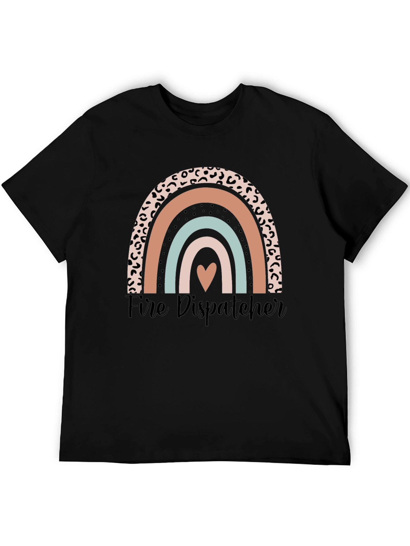 Fire Dispatcher Rainbow Graphic Tee