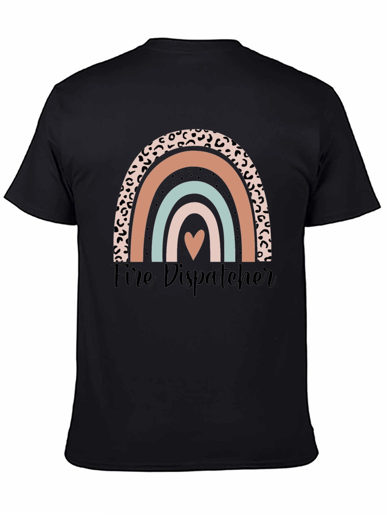 Fire Dispatcher Rainbow Graphic Tee
