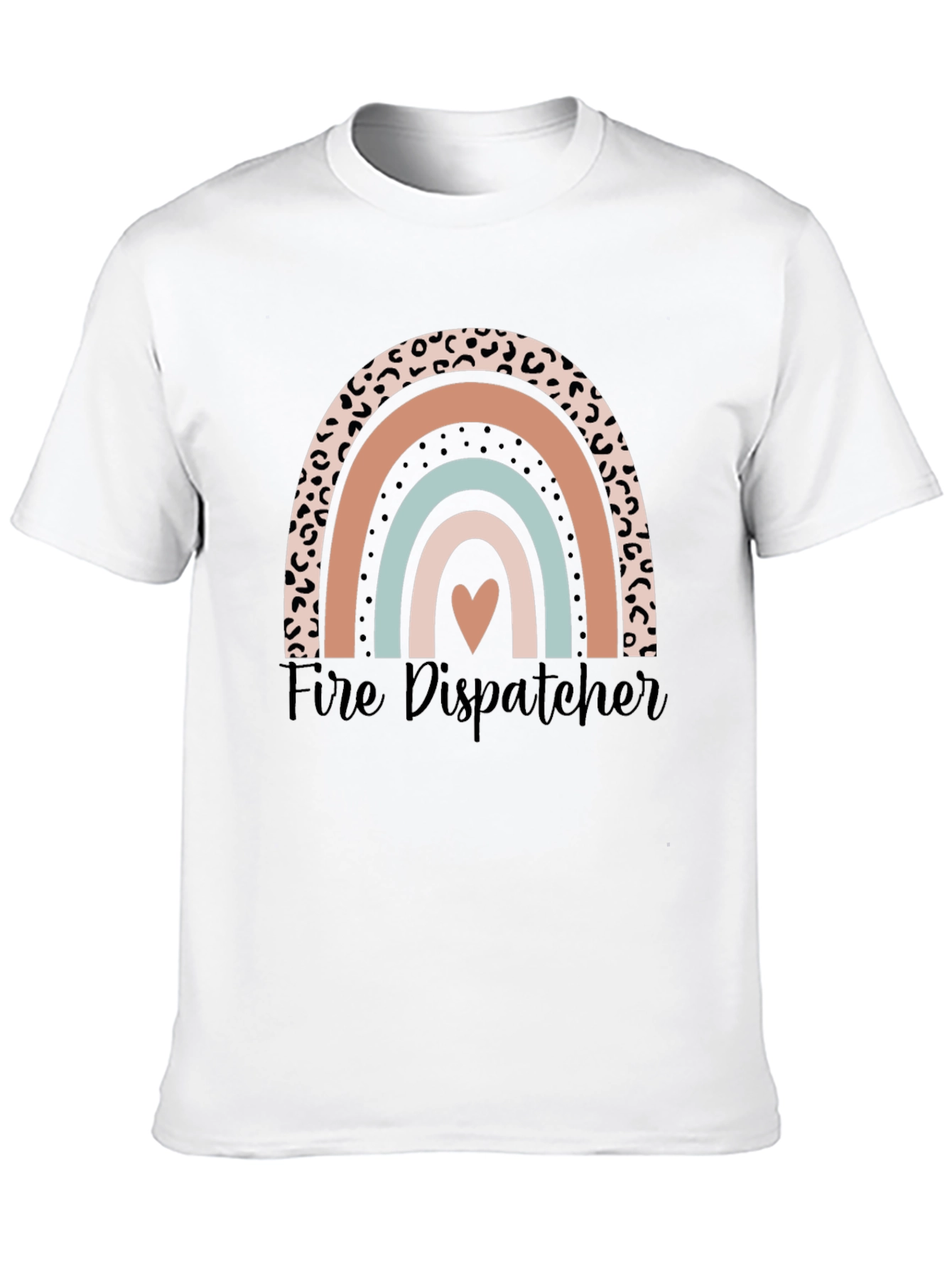 Fire Dispatcher Rainbow Graphic Tee
