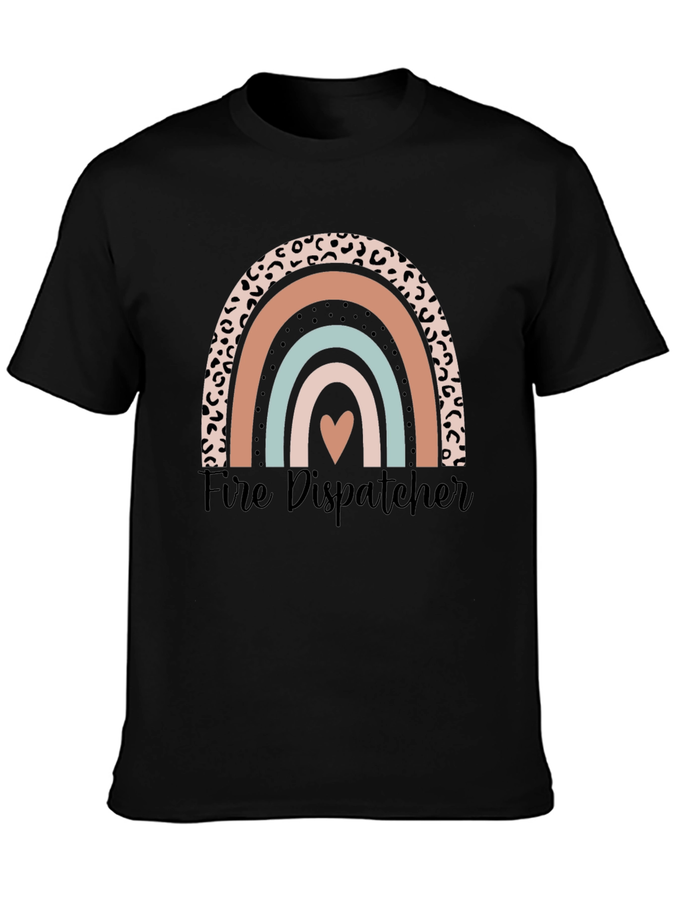 Fire Dispatcher Rainbow Graphic Tee