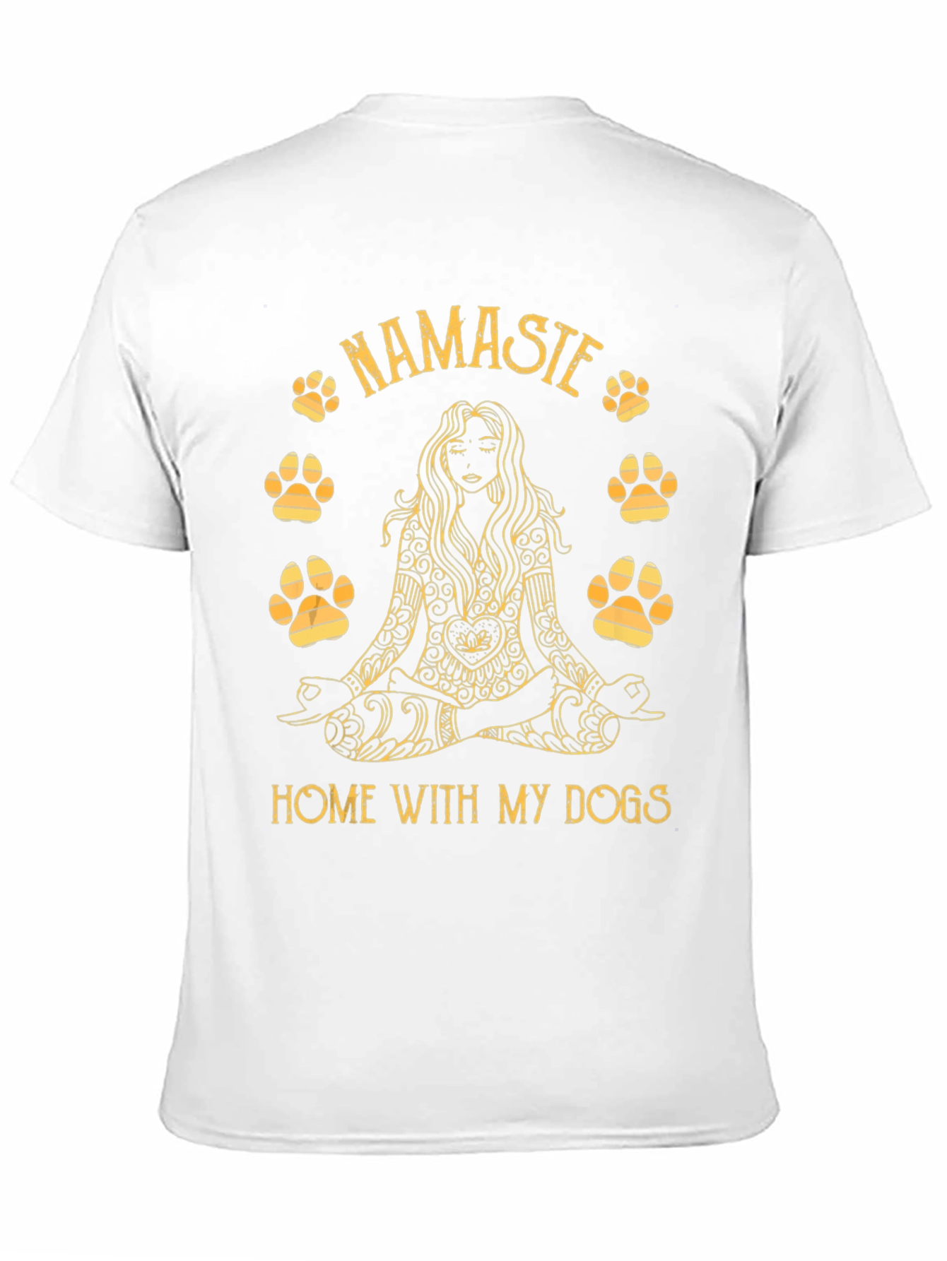 Namaste Home With My Dogs Black T-Shirt Yoga Lover