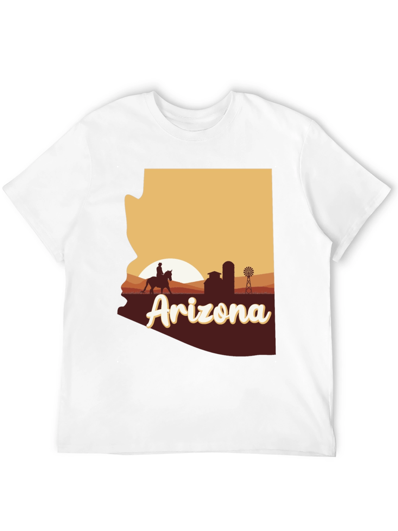 Arizona Graphic T-Shirt - Desert Sunset State Pride Tee