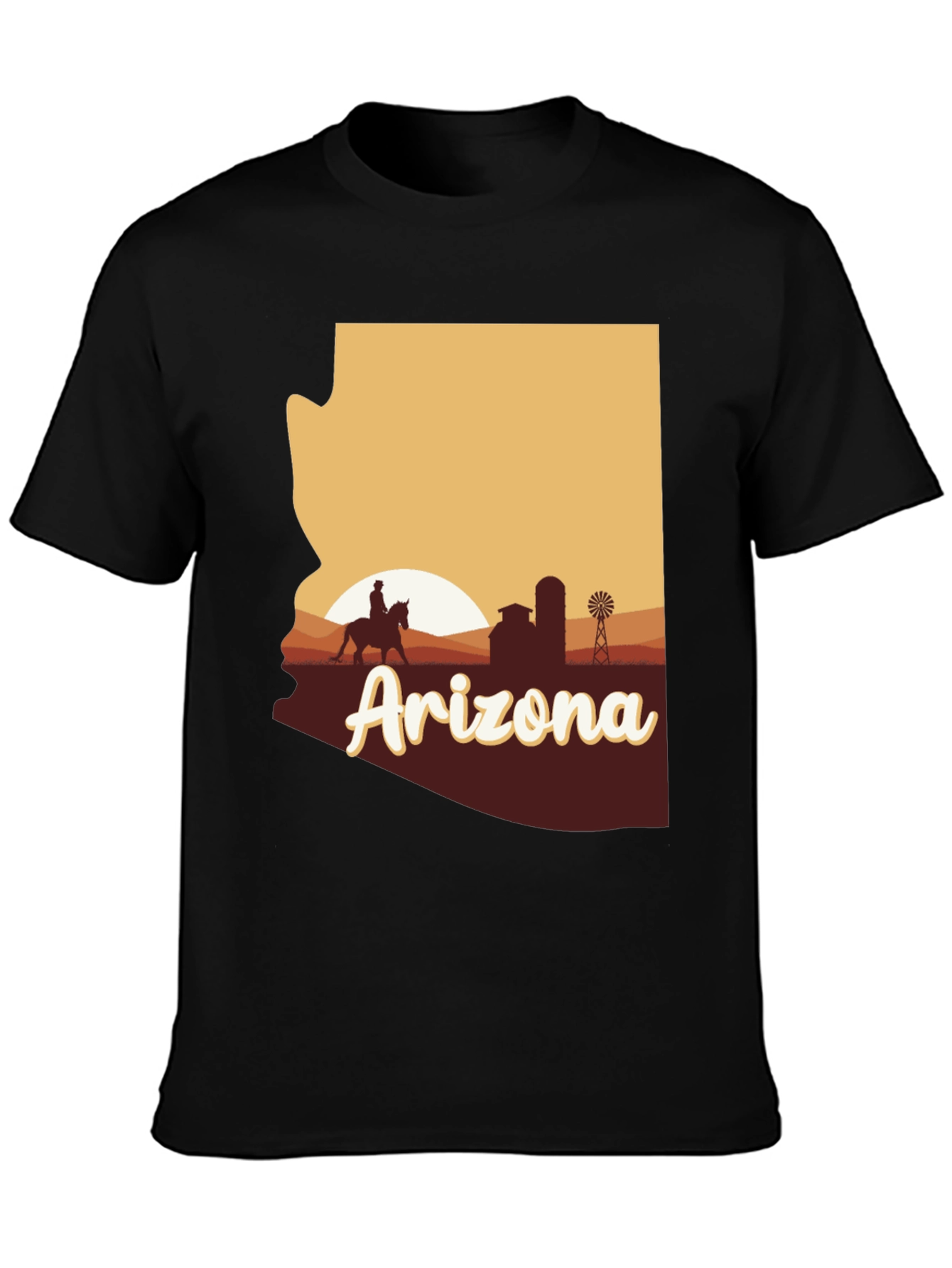 Arizona Graphic T-Shirt - Desert Sunset State Pride Tee