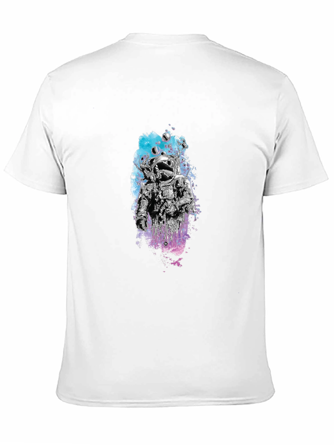Astronaut Graphic Tee - Black Cotton Crew Neck