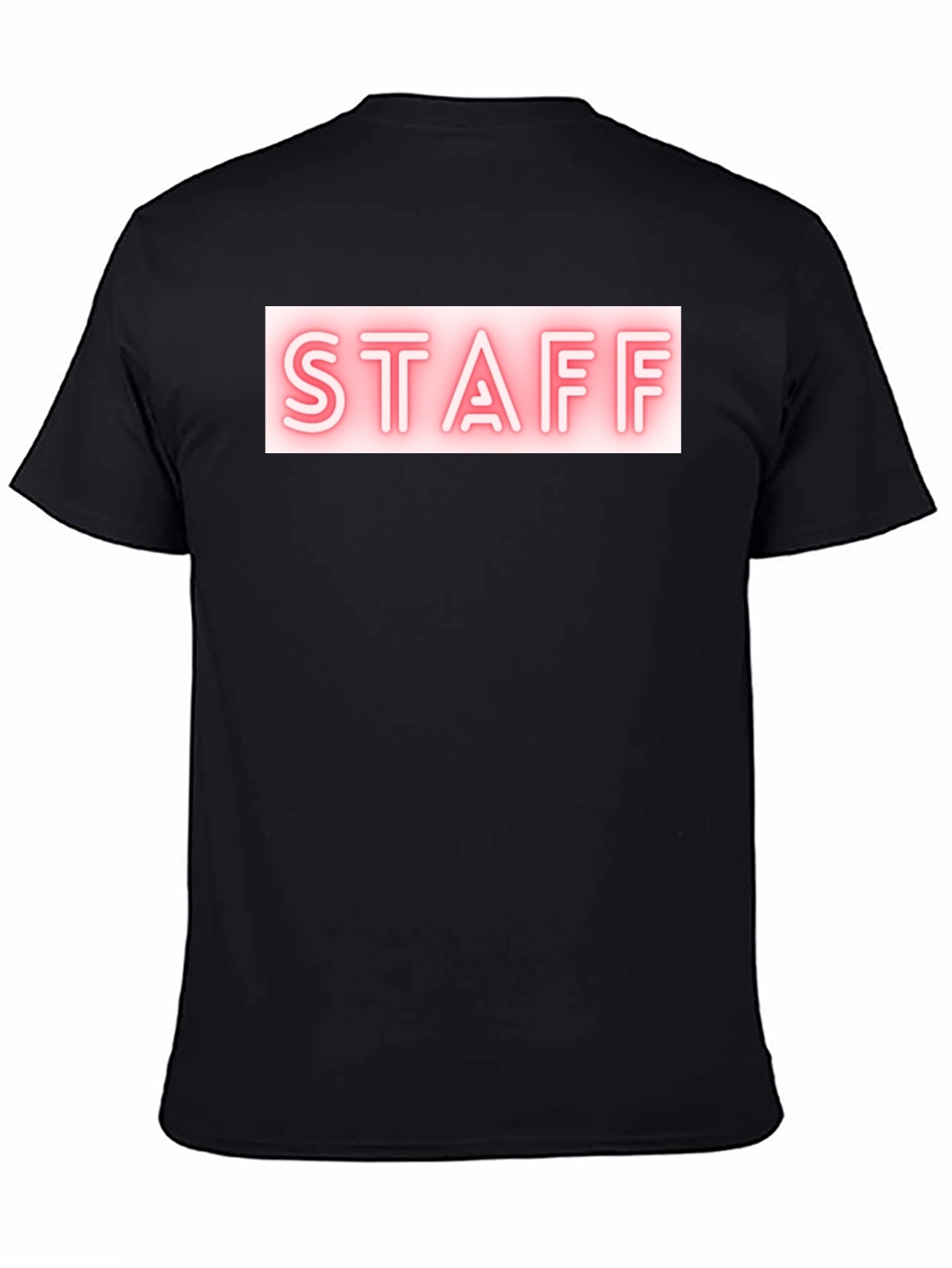 Staff Neon Sign Black T-Shirt