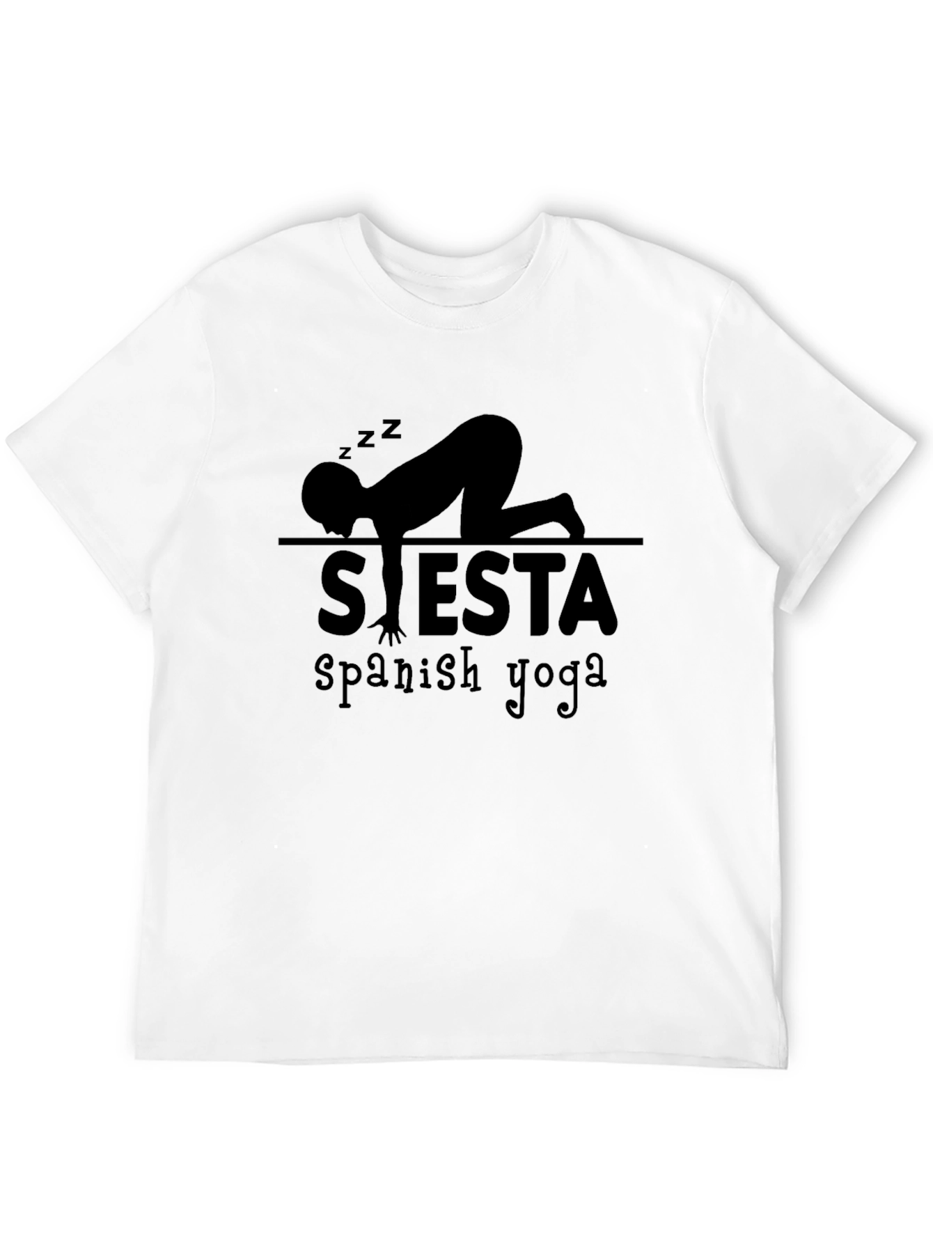 Siesta Spanish Yoga Black T-Shirt