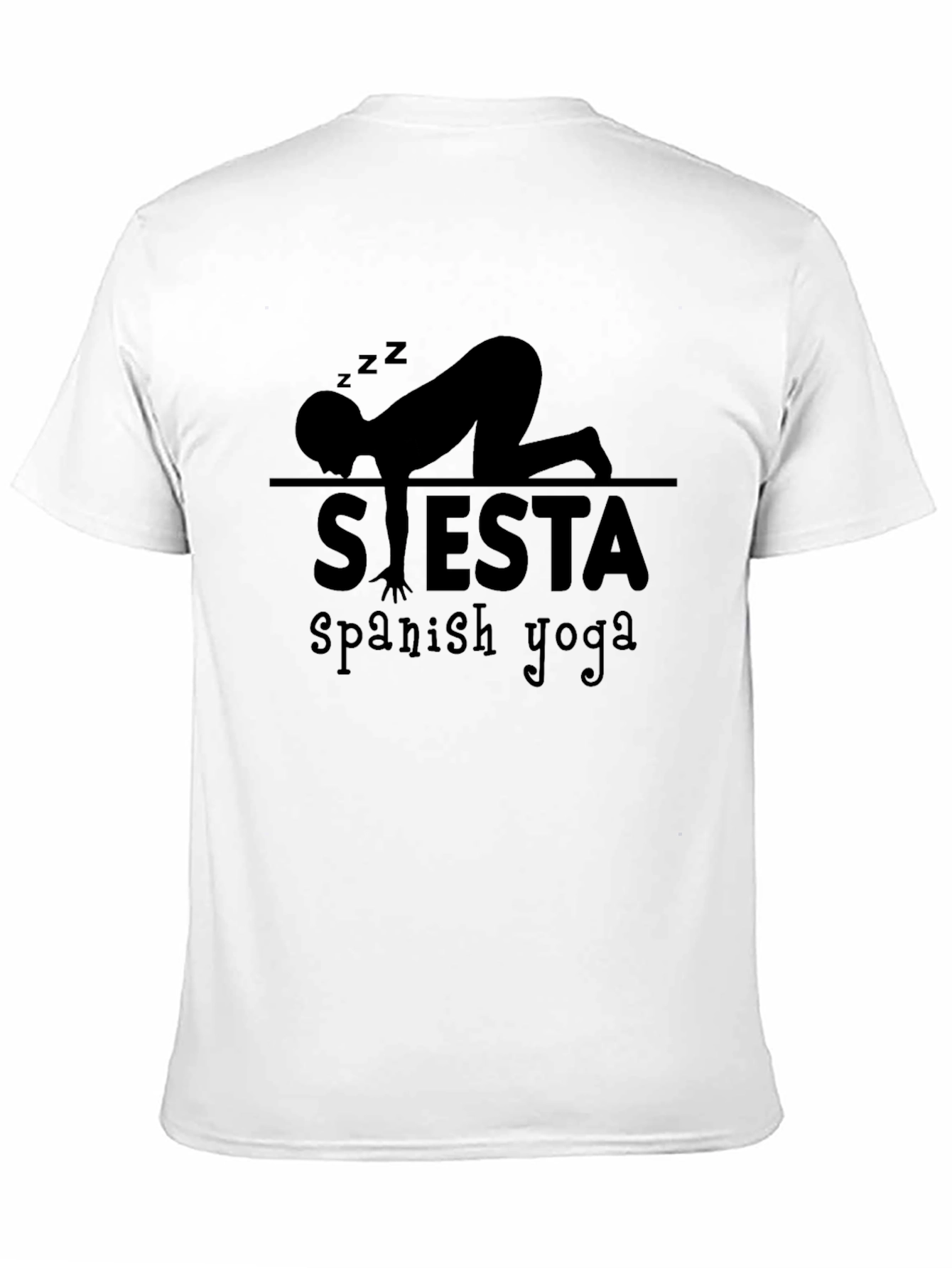 Siesta Spanish Yoga Black T-Shirt