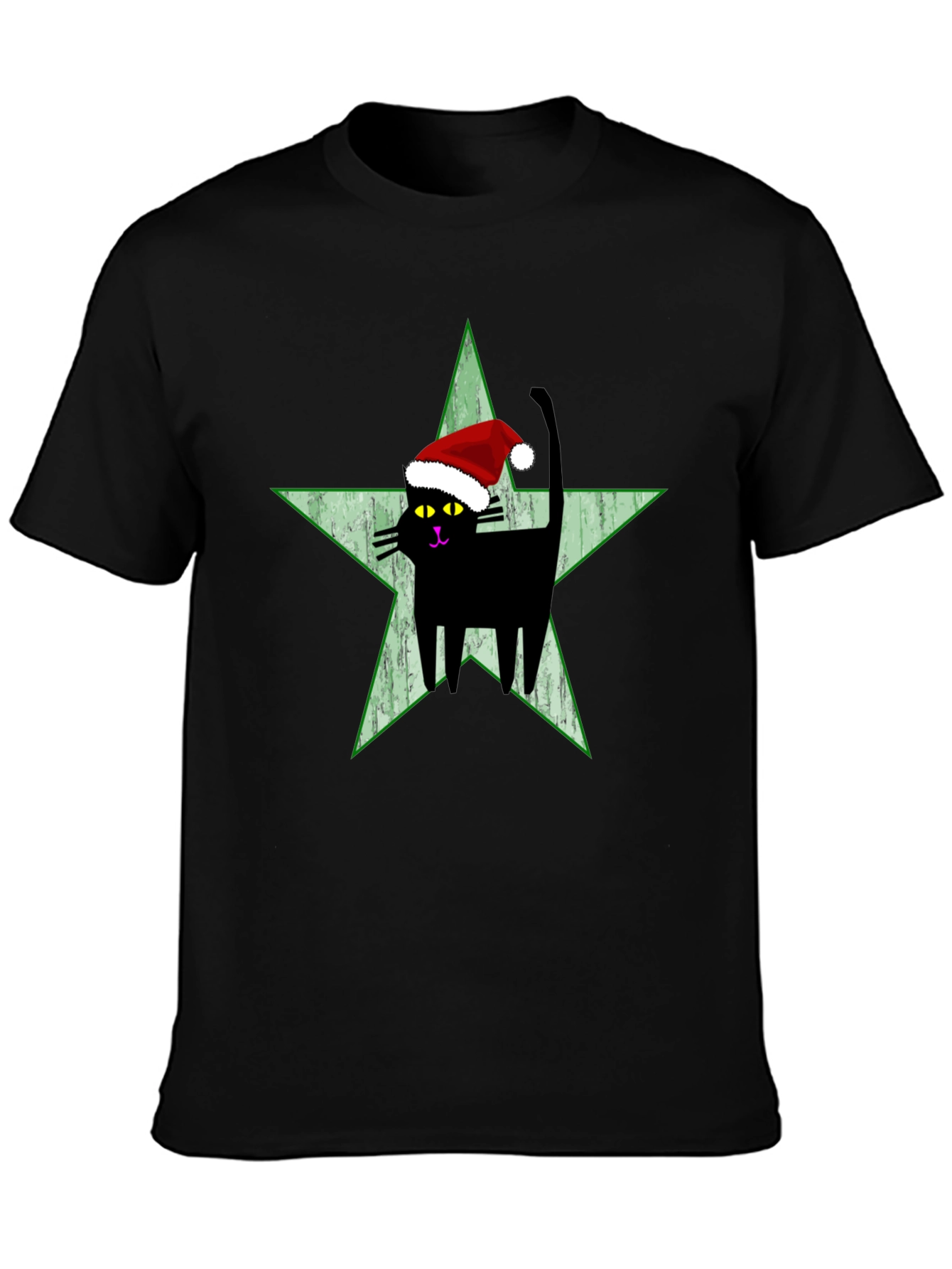 Festive Cat Star T-Shirt