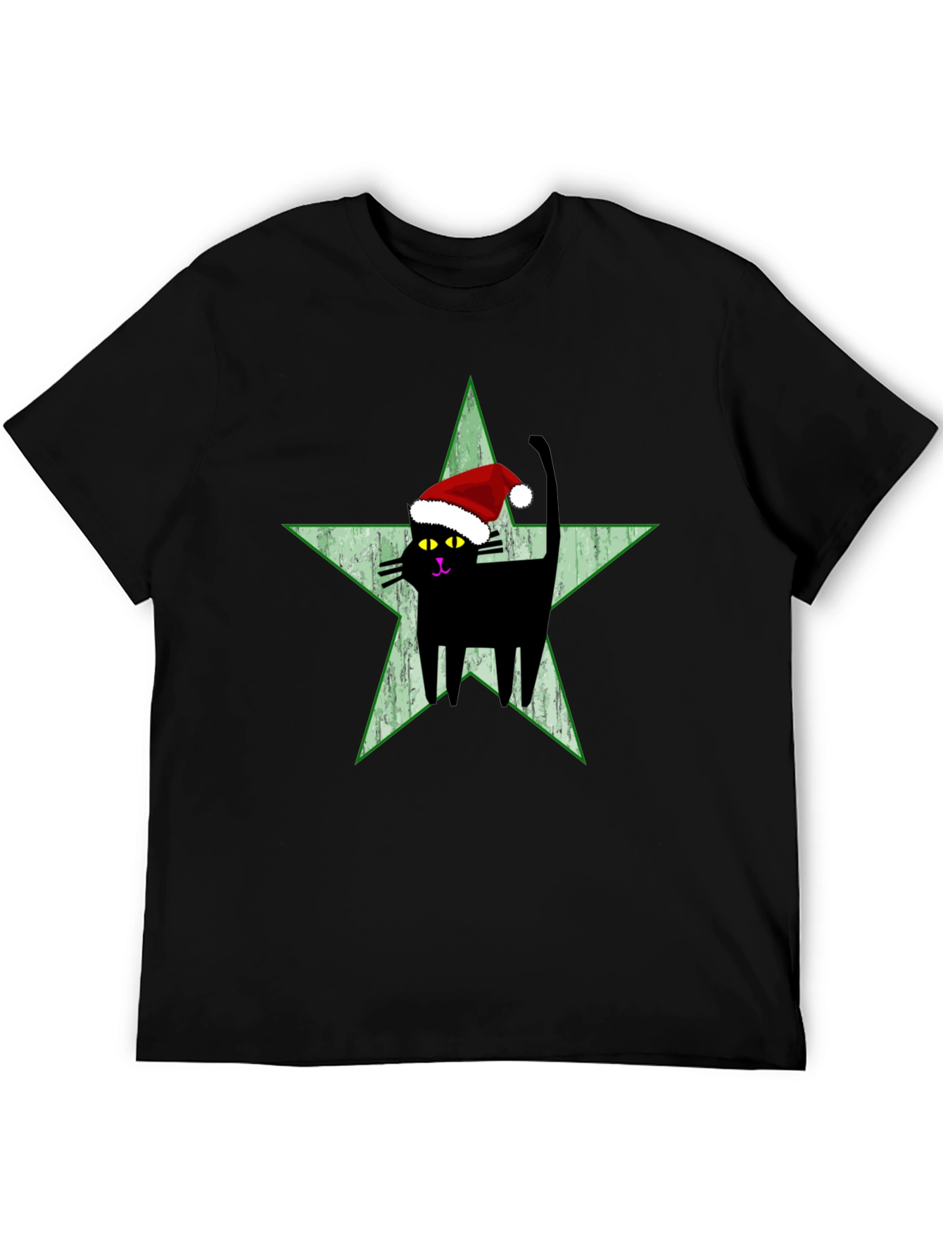 Festive Cat Star T-Shirt