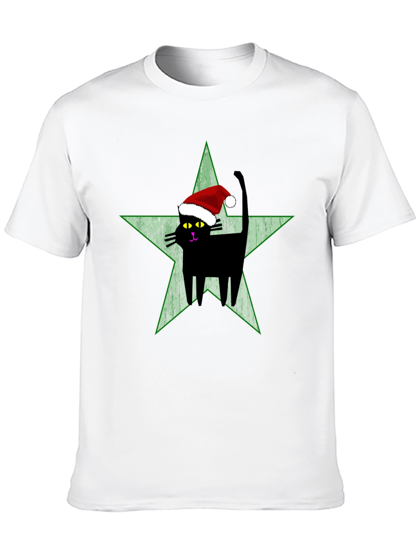 Festive Cat Star T-Shirt
