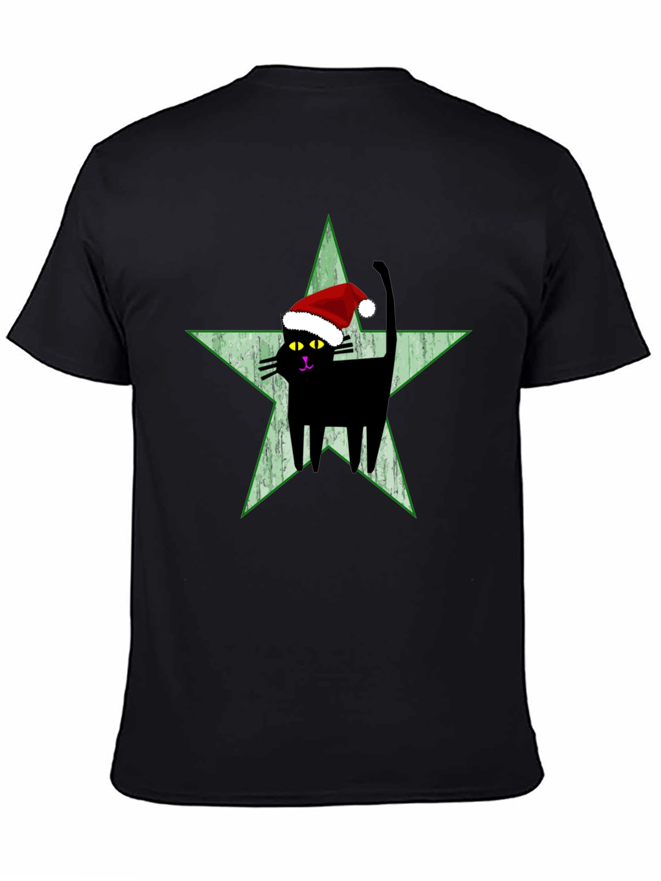 Festive Cat Star T-Shirt