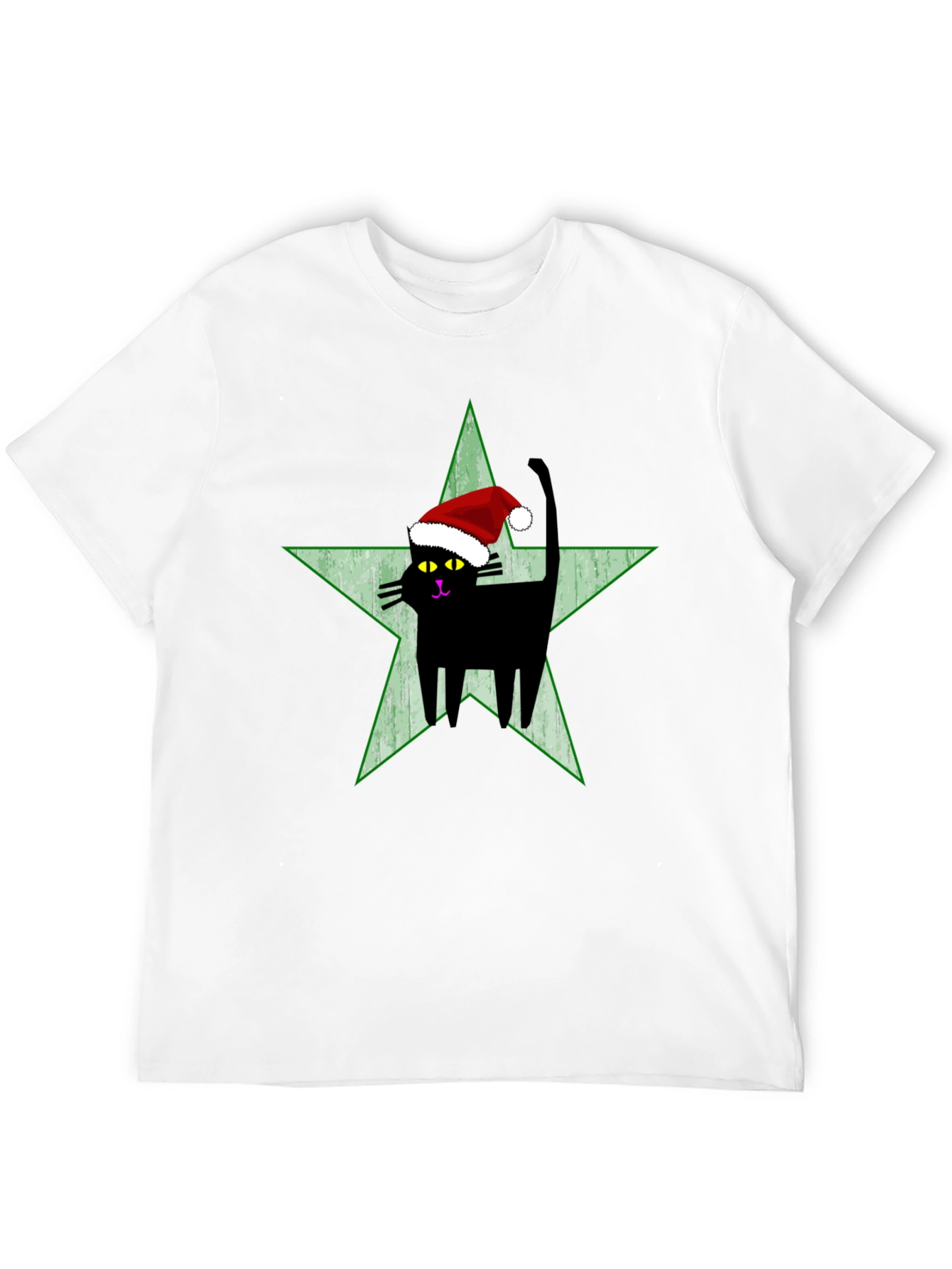 Festive Cat Star T-Shirt