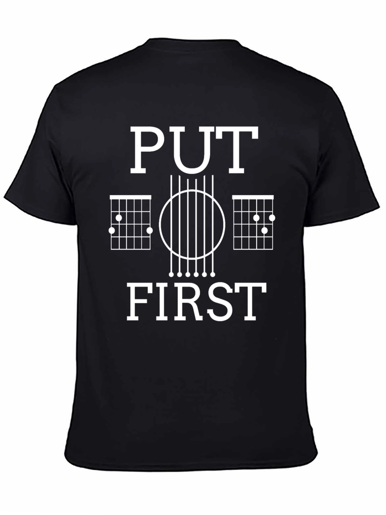 Put Guitar First T-Shirt Black