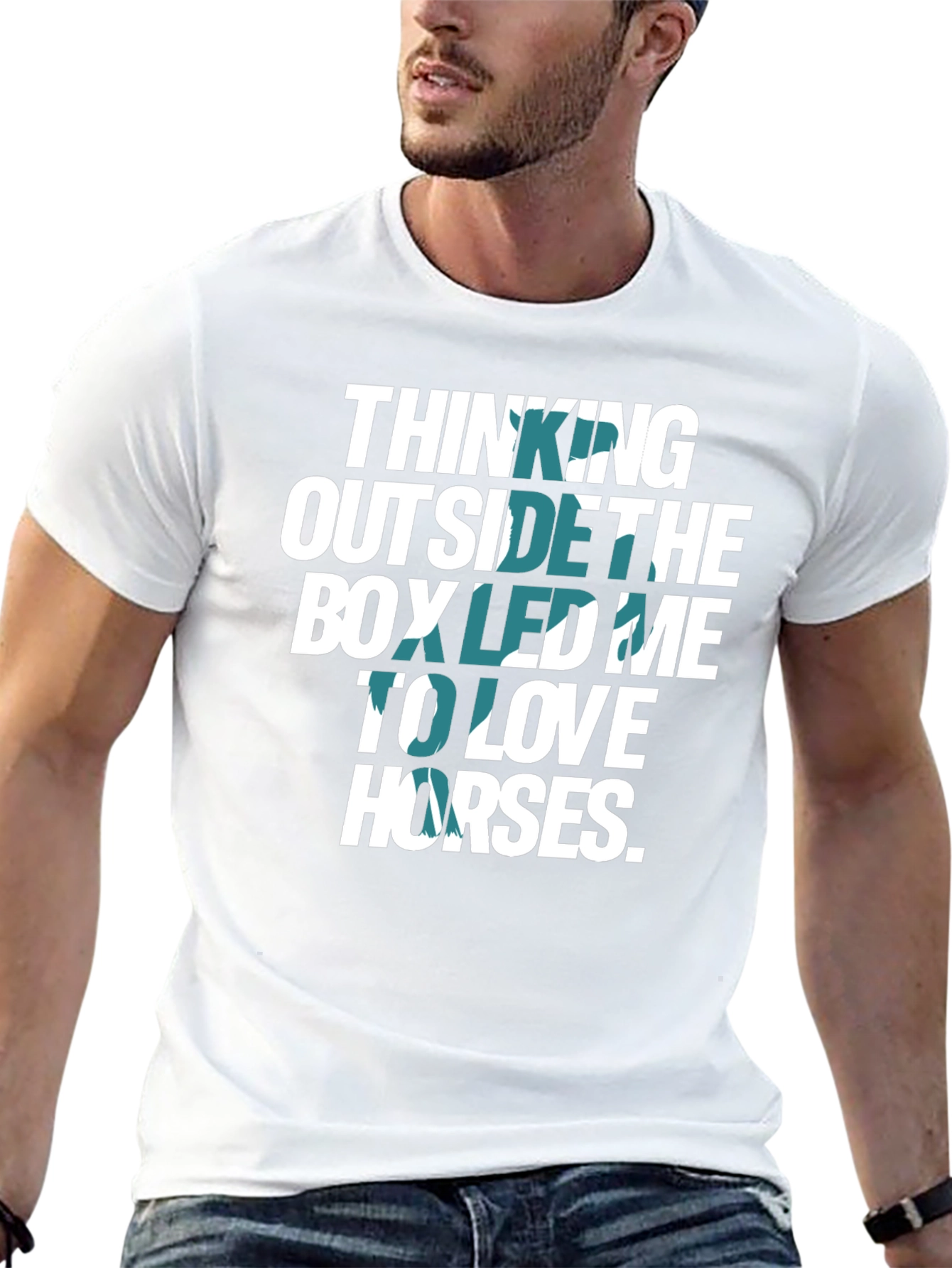 Thinking Outside The Box Horses Graphic T-Shirt