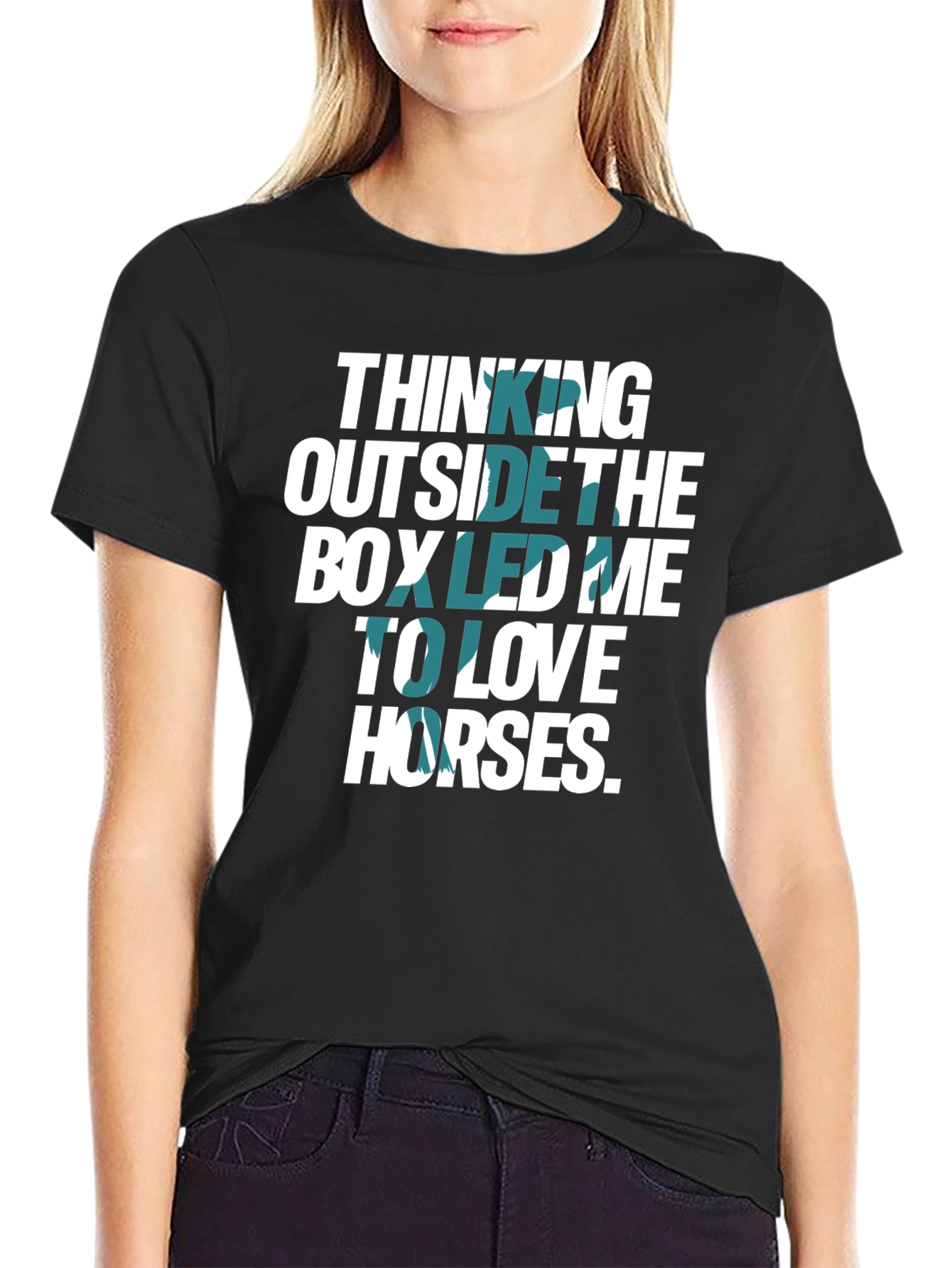 Thinking Outside The Box Horses Graphic T-Shirt