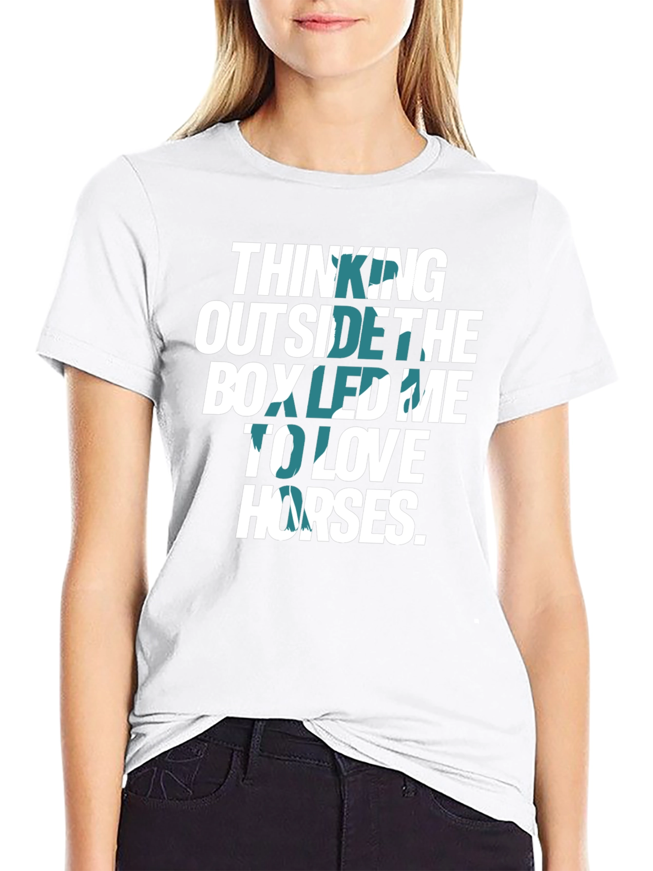 Thinking Outside The Box Horses Graphic T-Shirt