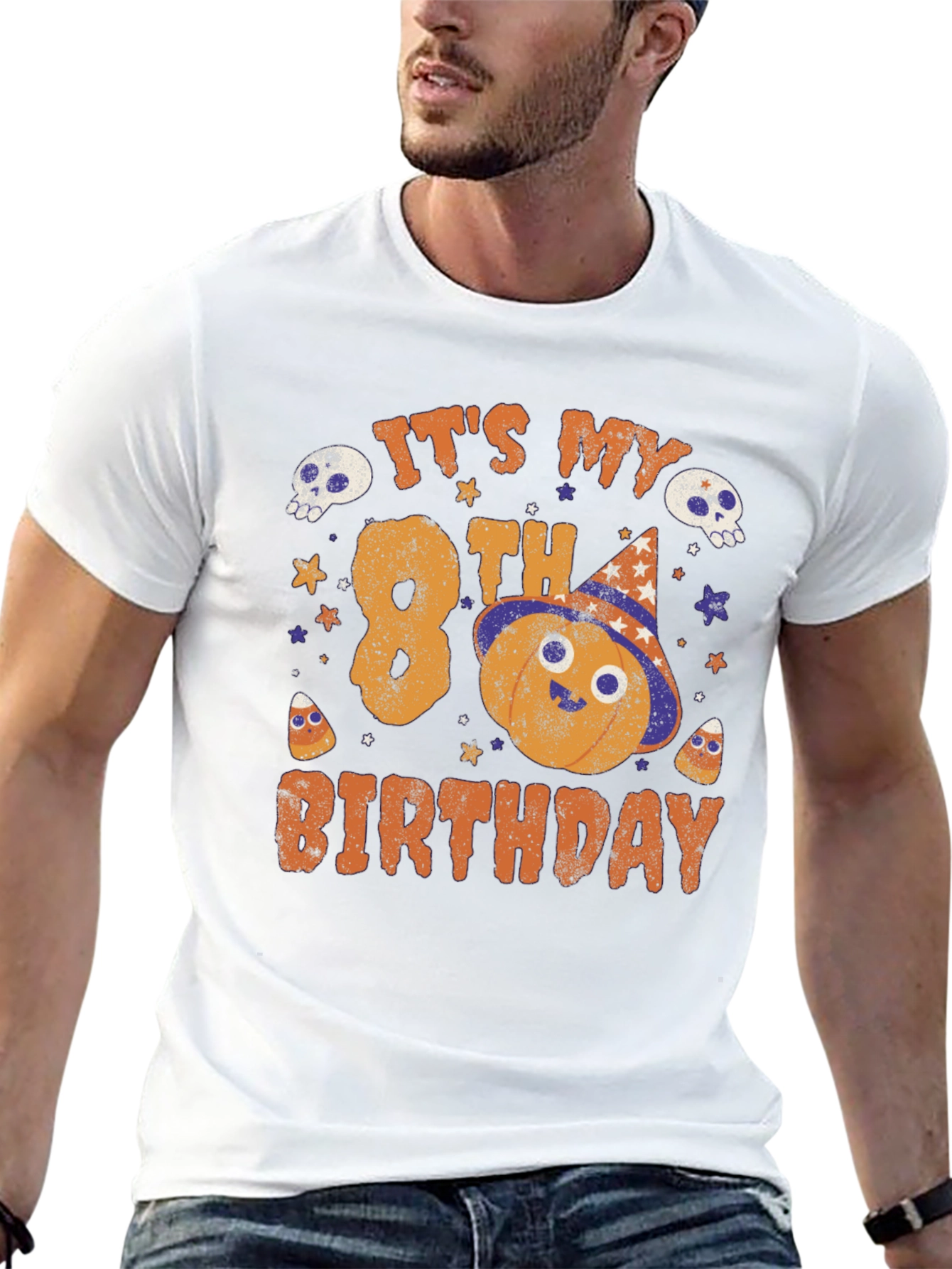 Its My 8th Birthday Halloween Pumpkin Shirt