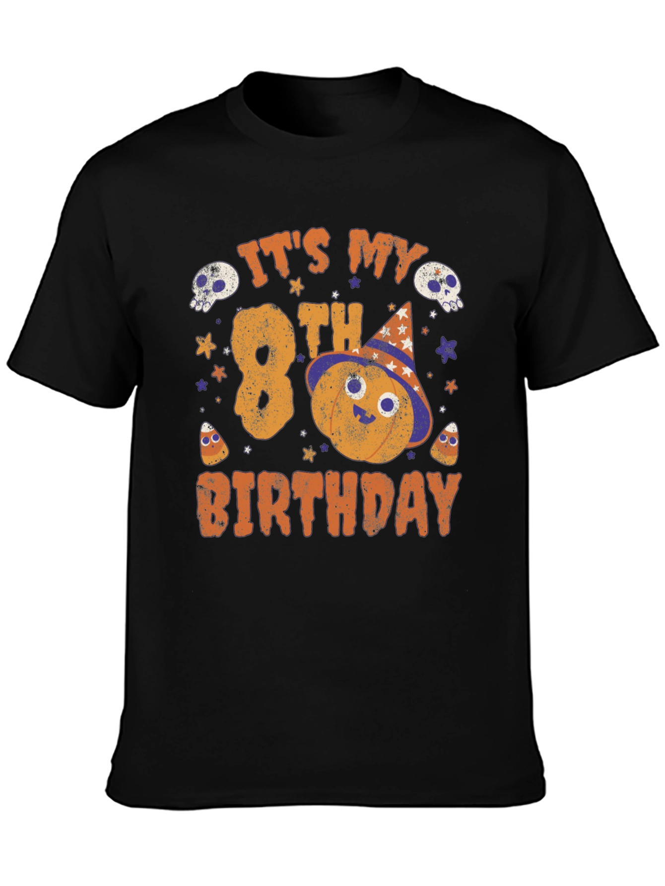 Its My 8th Birthday Halloween Pumpkin Shirt