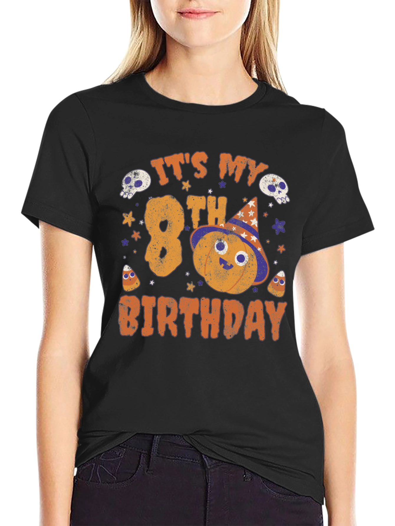 Its My 8th Birthday Halloween Pumpkin Shirt