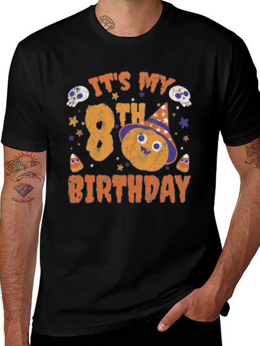 Its My 8th Birthday Halloween Pumpkin Shirt