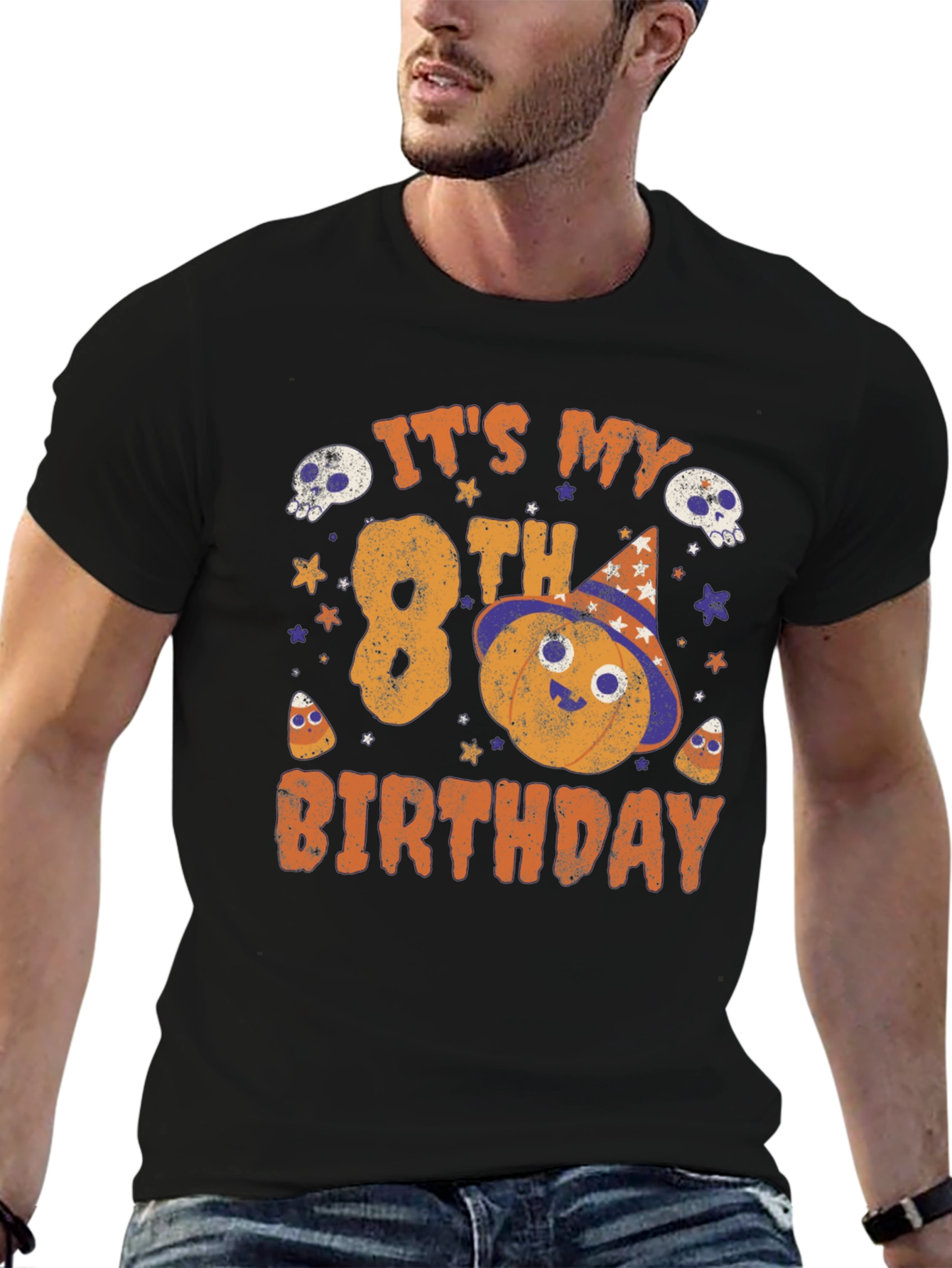 Its My 8th Birthday Halloween Pumpkin Shirt