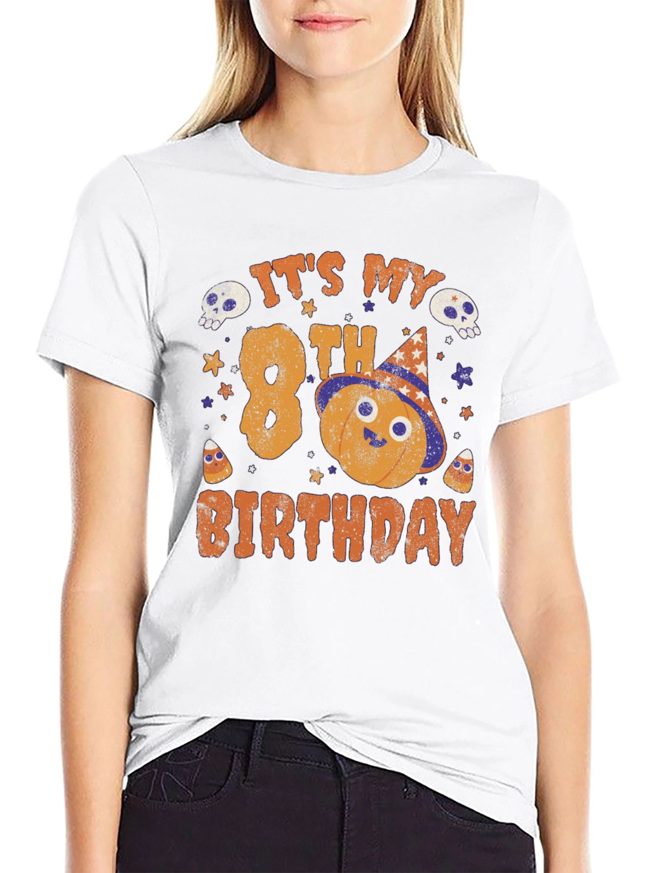 Its My 8th Birthday Halloween Pumpkin Shirt