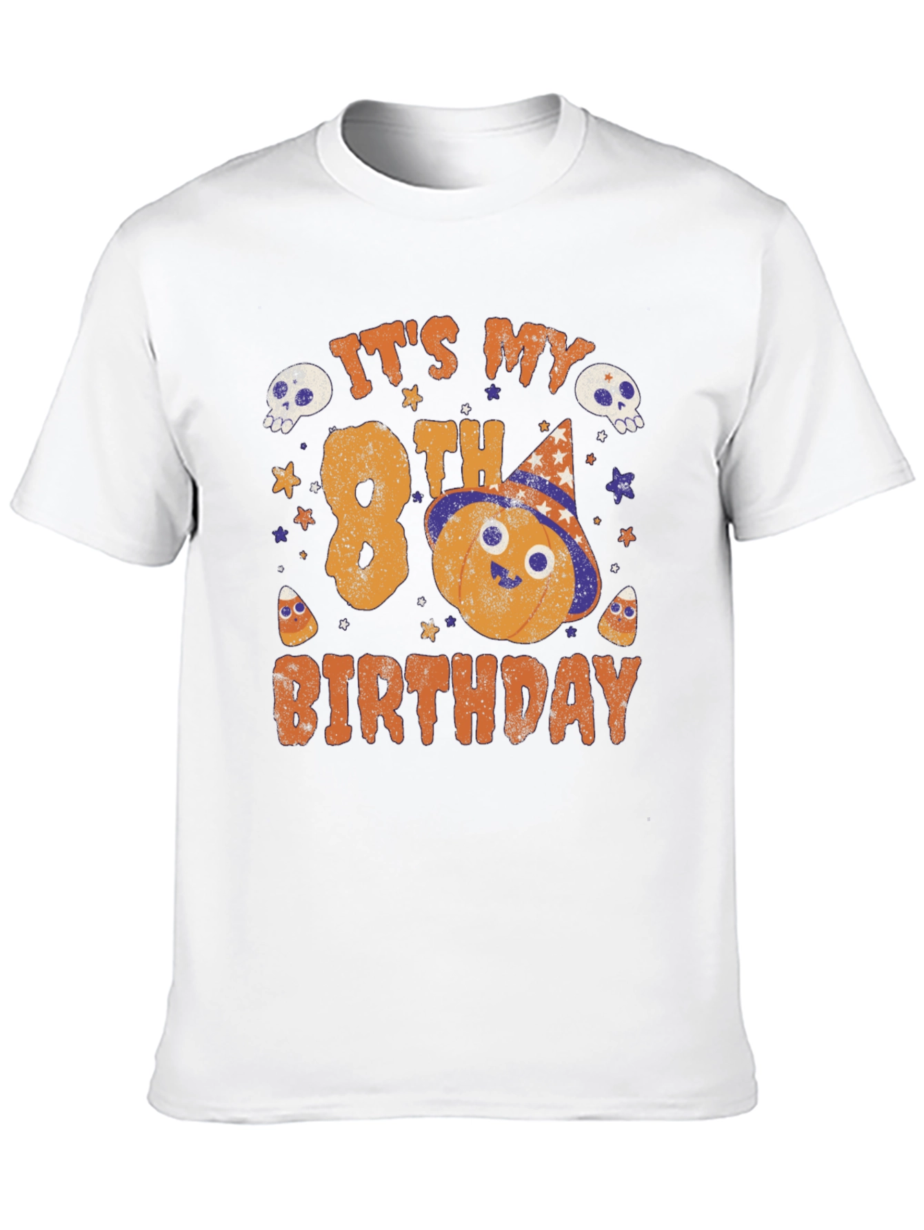 Its My 8th Birthday Halloween Pumpkin Shirt