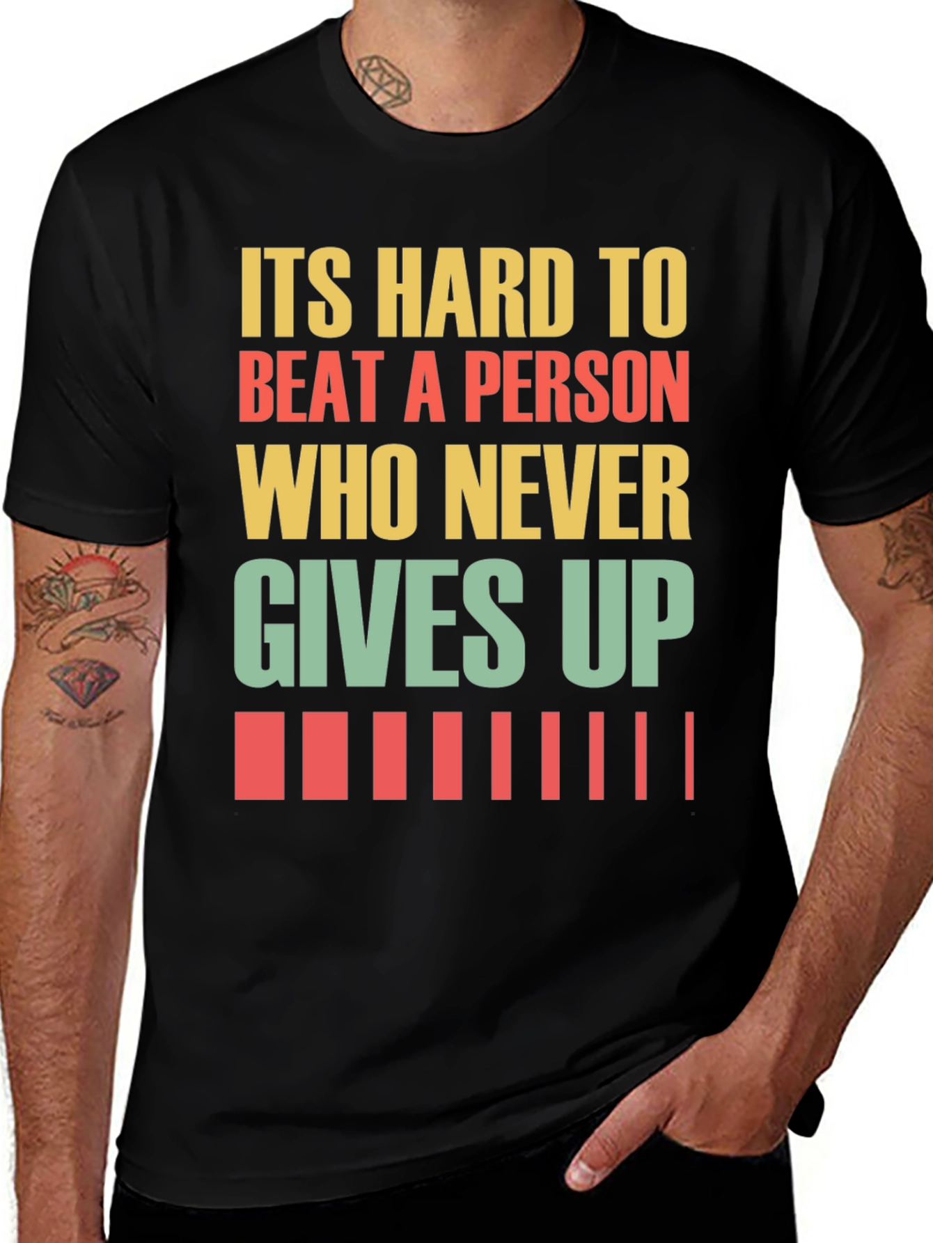 Never Give Up Motivational T-Shirt