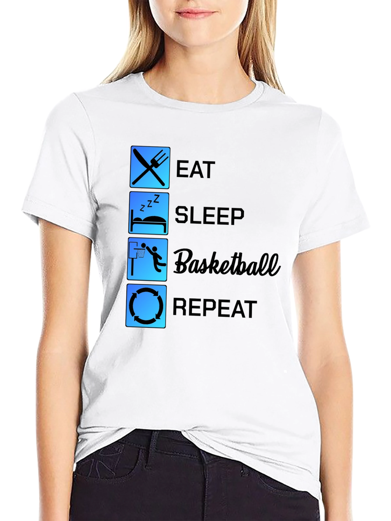 Eat Sleep Basketball Repeat T-Shirt