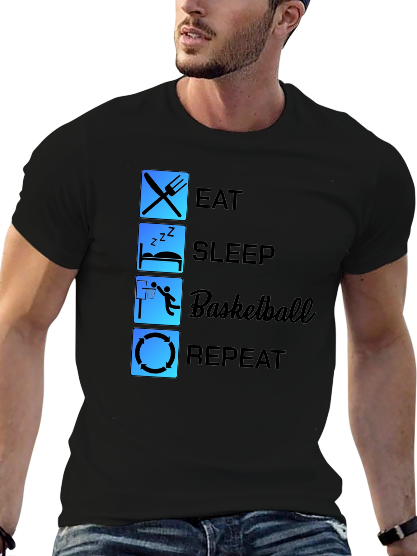 Eat Sleep Basketball Repeat T-Shirt