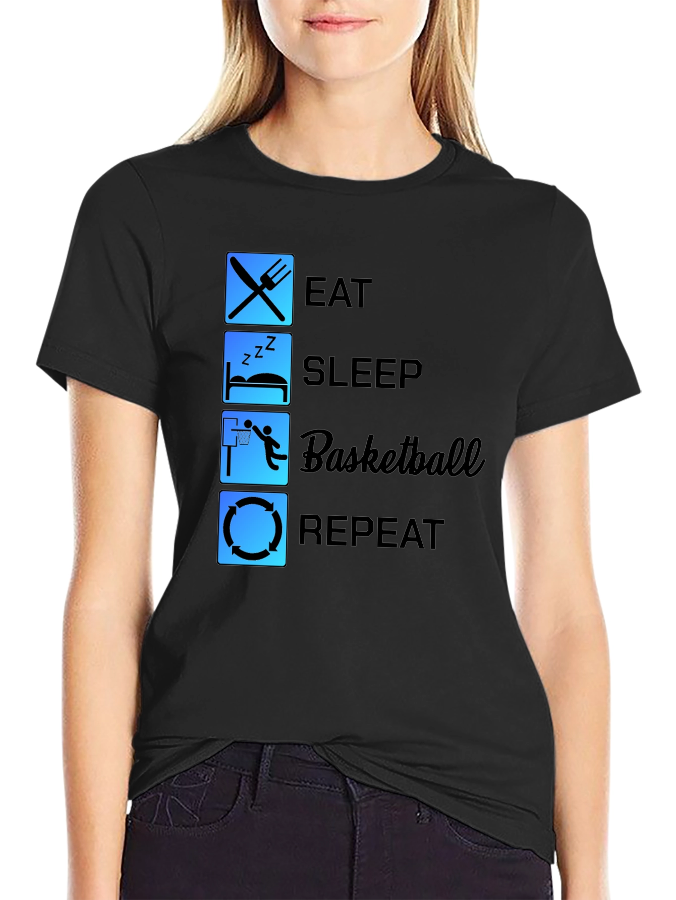 Eat Sleep Basketball Repeat T-Shirt