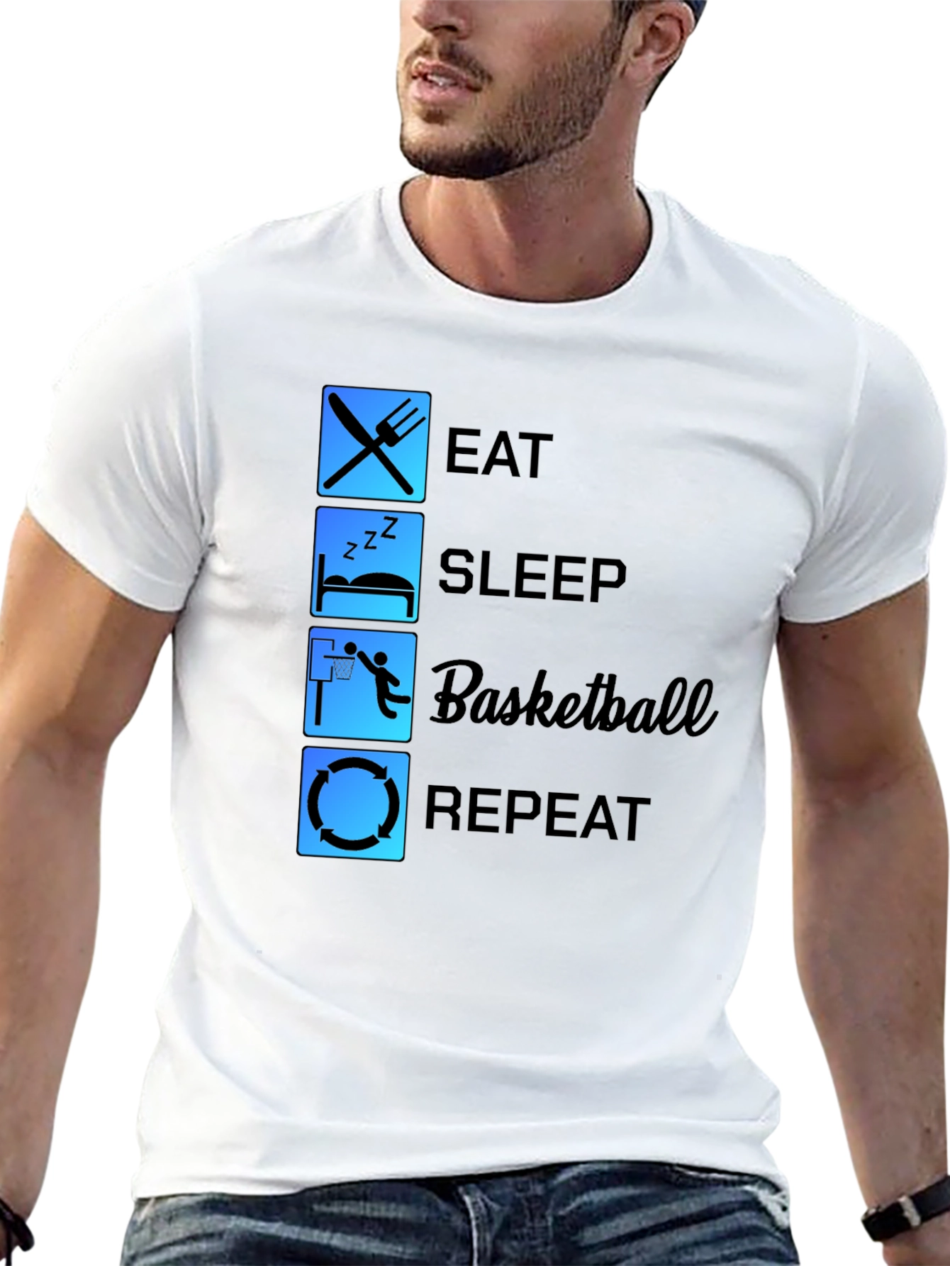 Eat Sleep Basketball Repeat T-Shirt
