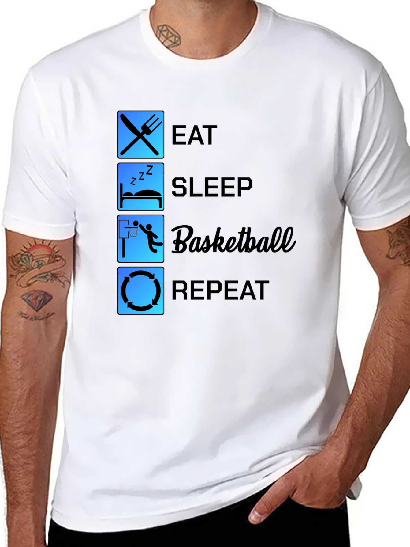 Eat Sleep Basketball Repeat T-Shirt