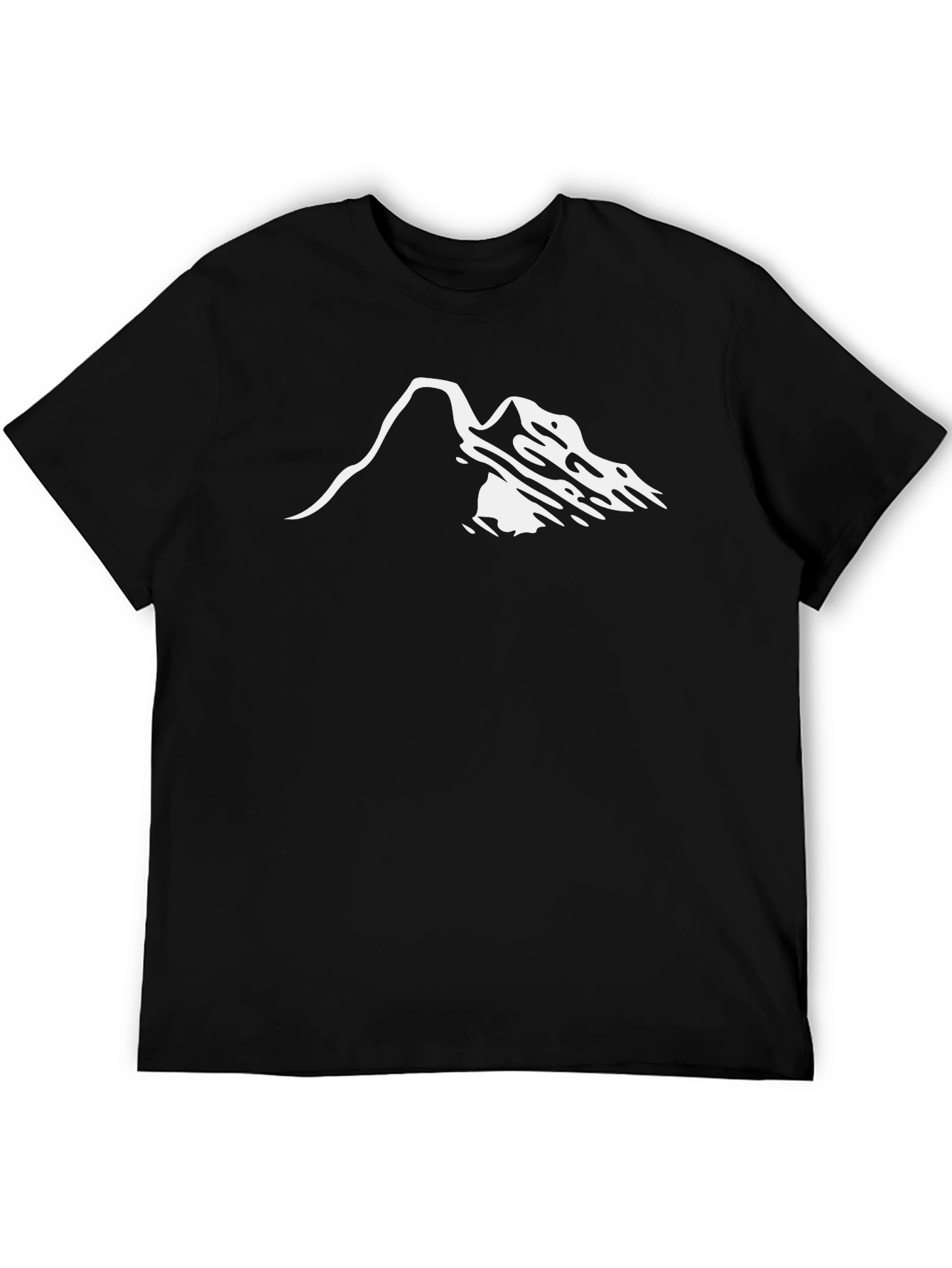 Mountain Graphic Tee - Black Casual Comfort