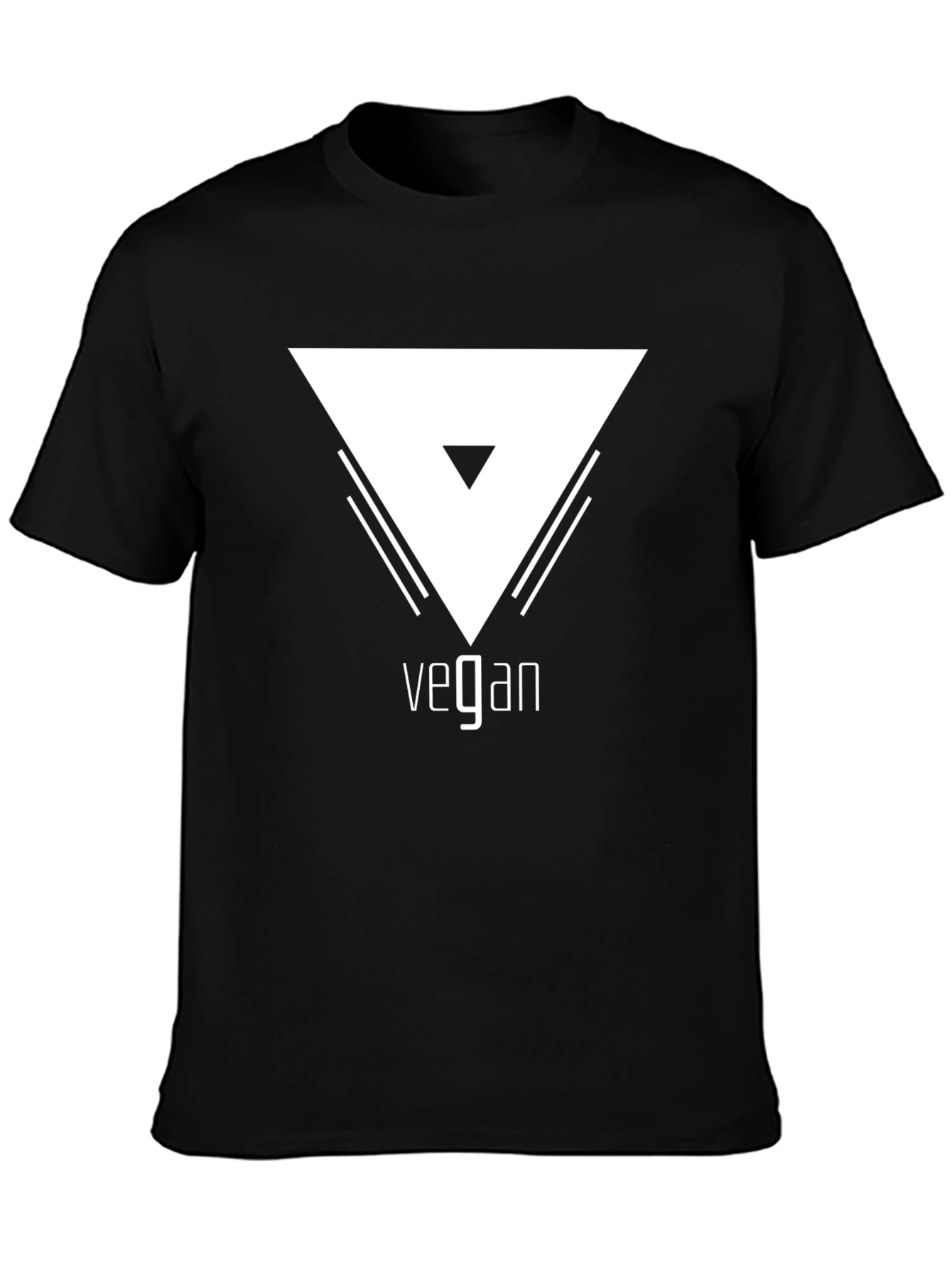 Vegan Graphic Tee - Stylish Black T-Shirt