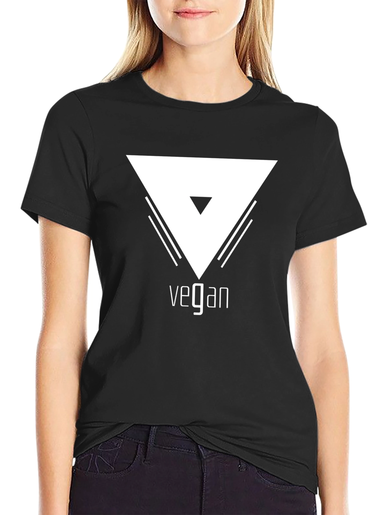 Vegan Graphic Tee - Stylish Black T-Shirt