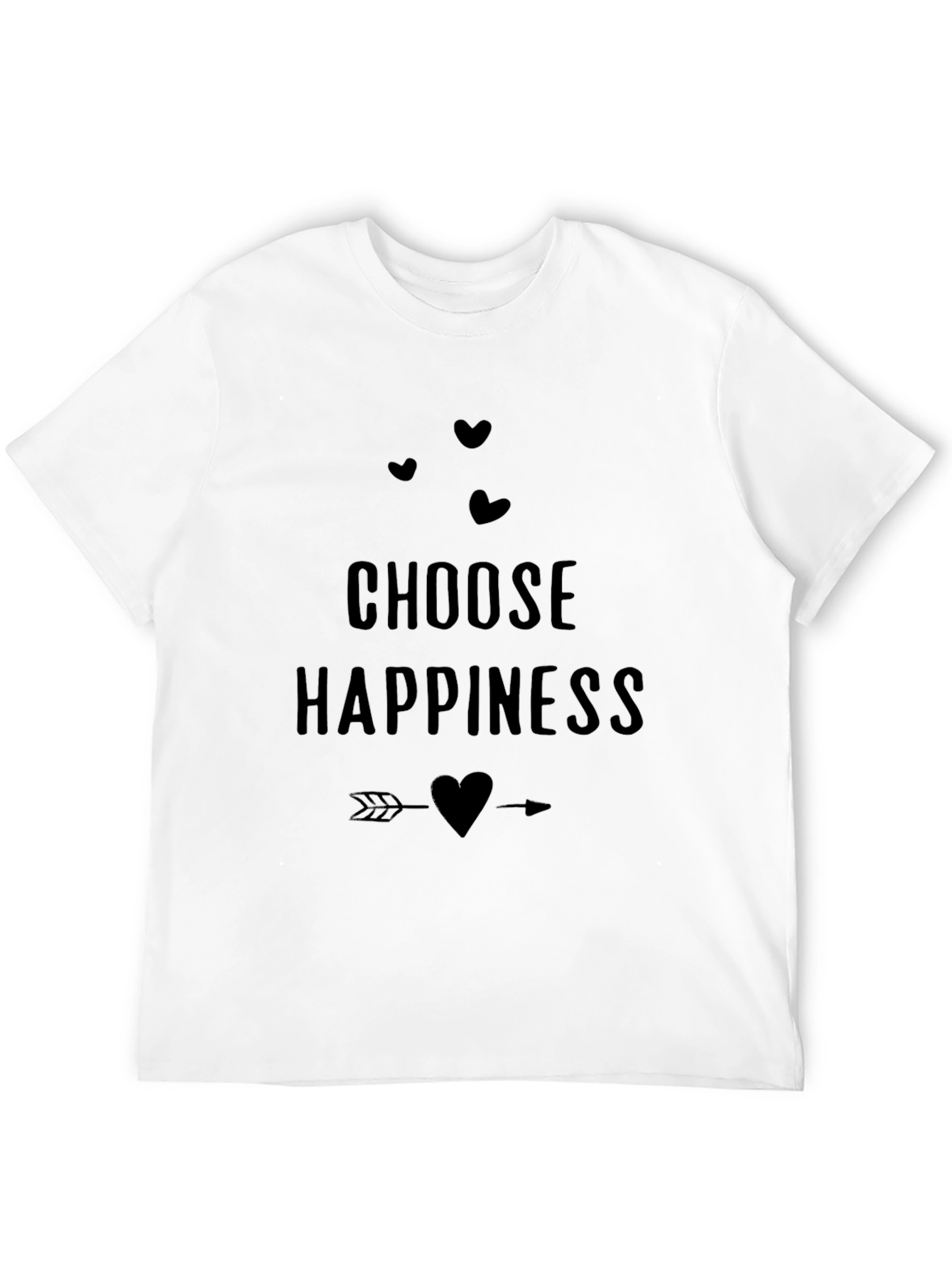 Choose Happiness Graphic Tee - Trendy Comfort