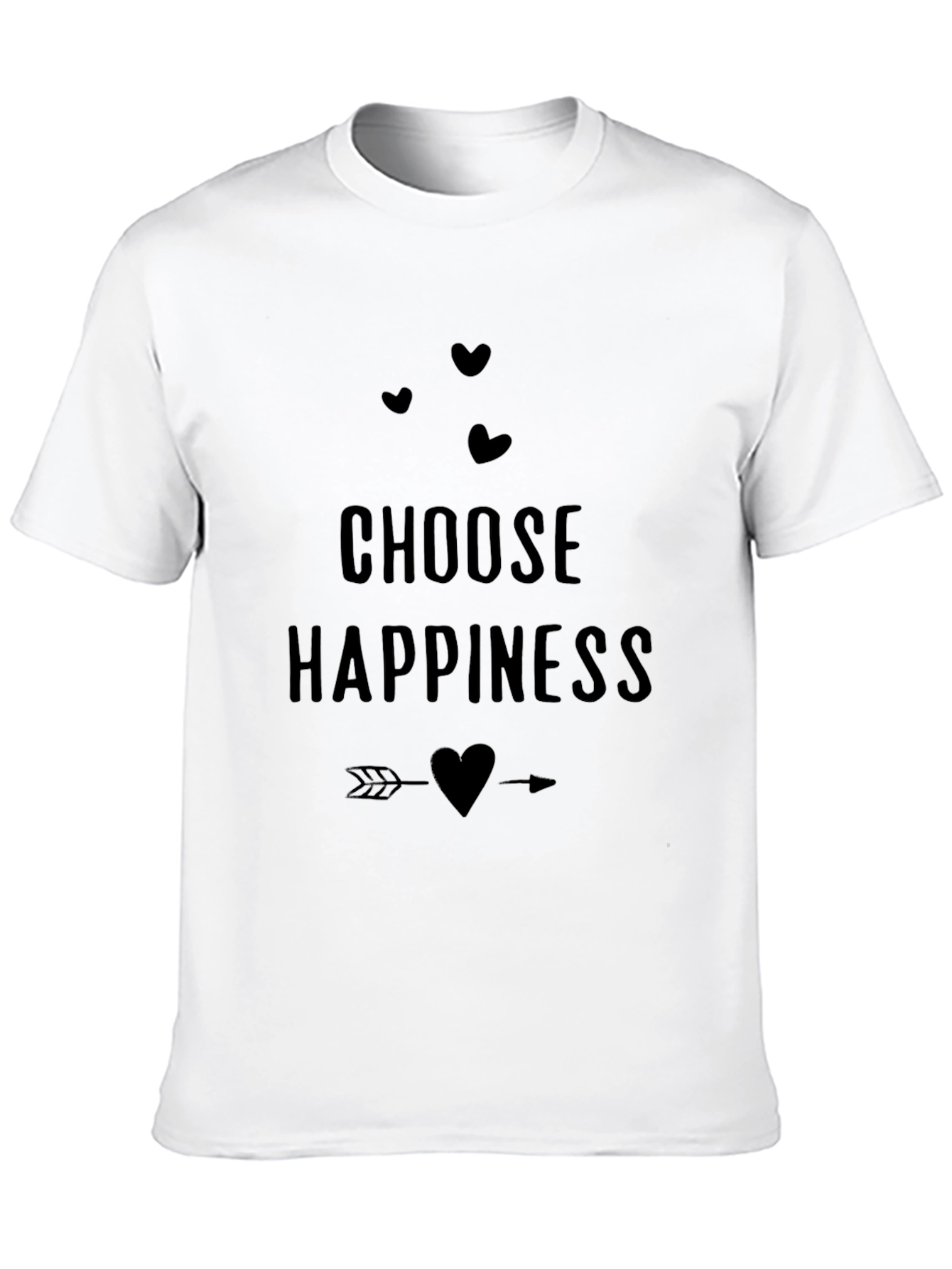 Choose Happiness Graphic Tee - Trendy Comfort