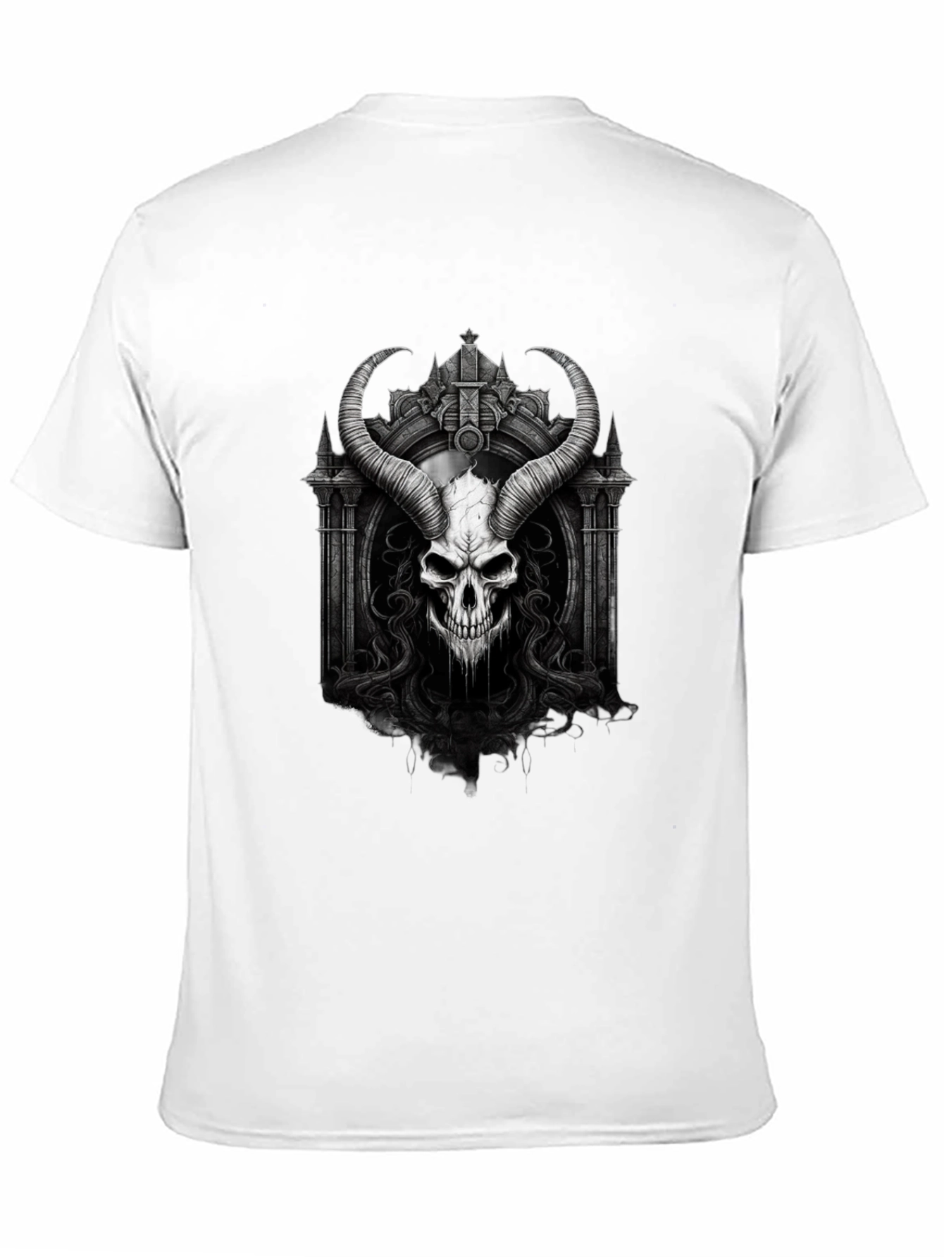 Skull and Horns Graphic Black Tee