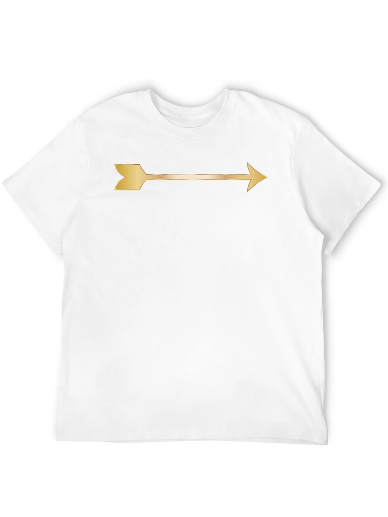 Black Tee with Gold Arrow Graphic
